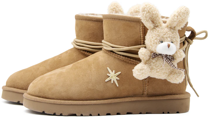 【個人訂製球鞋】UGG CLASSIC MINI 羊皮 小兔乖乖 復古 小眾 休閒萬用 潮流 低筒 雪地靴 女款 棕色 Shop 【個人訂製球鞋】UGG CLASSIC MINI 羊皮 小兔乖乖 復古 小眾 休閒萬用 潮流 低筒 雪地靴 女款 棕色