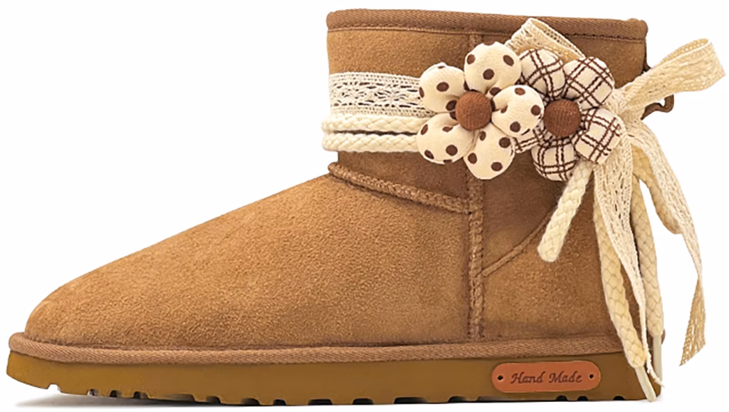 custom-shoes-women-ugg-classic-mini-chestnut-new-year-lace