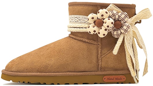 【訂製球鞋】 UGG CLASSIC MINI 新年穿搭 美拉德風 蕾絲花花 舒適保暖 短筒 雪地靴 女款 栗色 Order 【訂製球鞋】 UGG CLASSIC MINI 新年穿搭 美拉德風 蕾絲花花 舒適保暖 短筒 雪地靴 女款 栗色