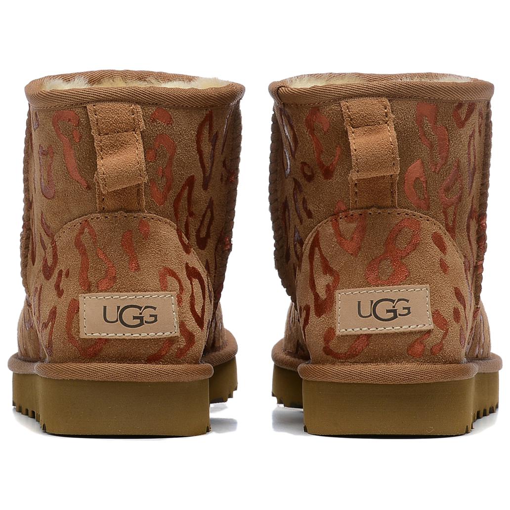 Details for (W) [Sepatu Kustom] UGG Klasik Mini 'Chestnut' 1016222-CHE（Team54-红色豹纹）