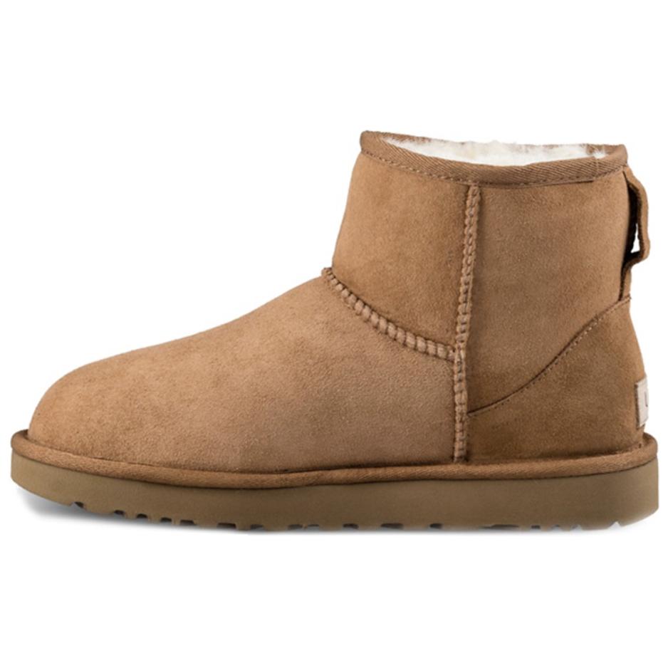 Cheap (W) [Sepatu Kustom] UGG Klasik Mini 'Chestnut' 1016222-CHE（Team54-红色豹纹）