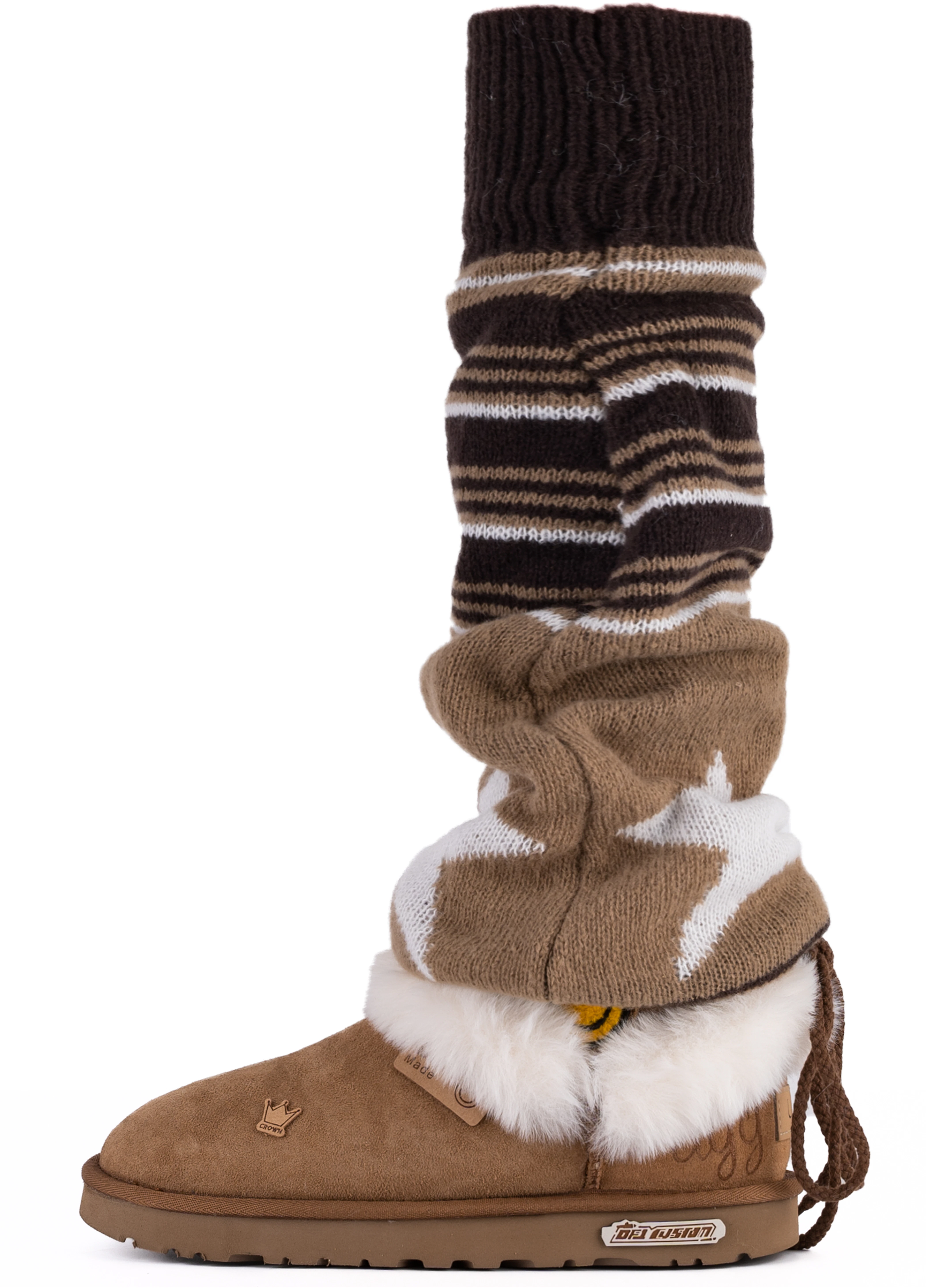 custom-shoes-women-ugg-classic-mini-da-vinci-brown-graffiti