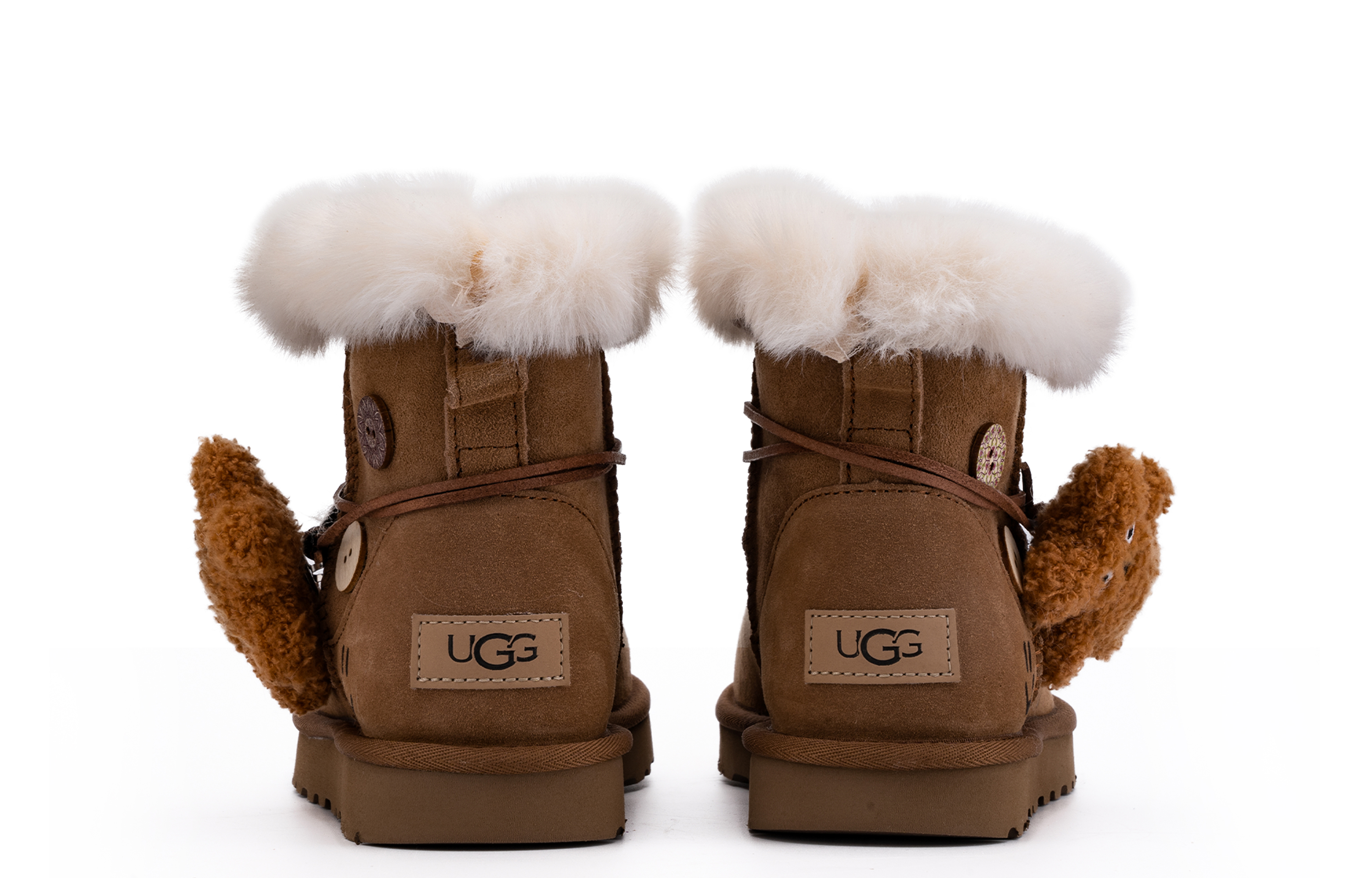 Purchase (W) [Sepatu Custom] UGG Classic Mini 'Da Vinci Bear Brown' 1016222-CHE(TeamM-BEAR-BOX)
