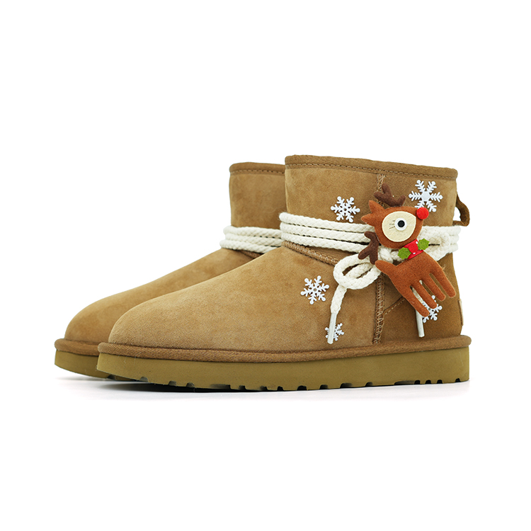 [Custom Shoes] (W) UGG Classic Short 'Christmas Reindeer Brown' 圖 4