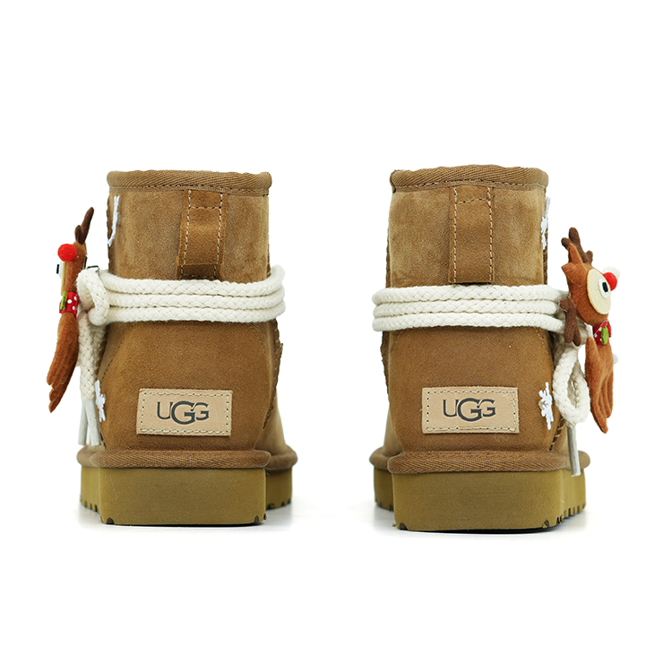 [Custom Shoes] (W) UGG Classic Short 'Christmas Reindeer Brown' 圖 5