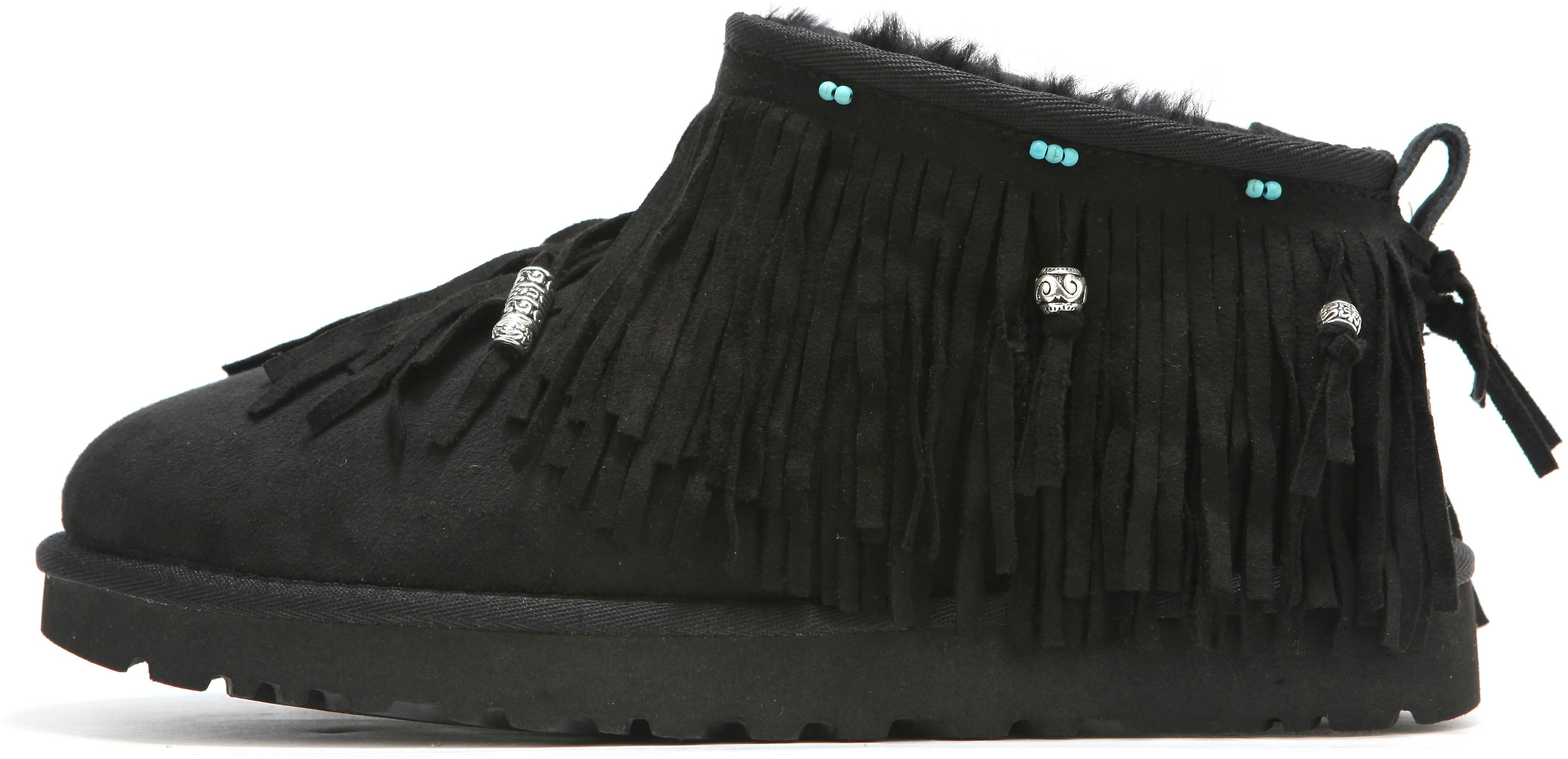 custom-shoes-women-ugg-classic-ultra-mini-bohemian-black