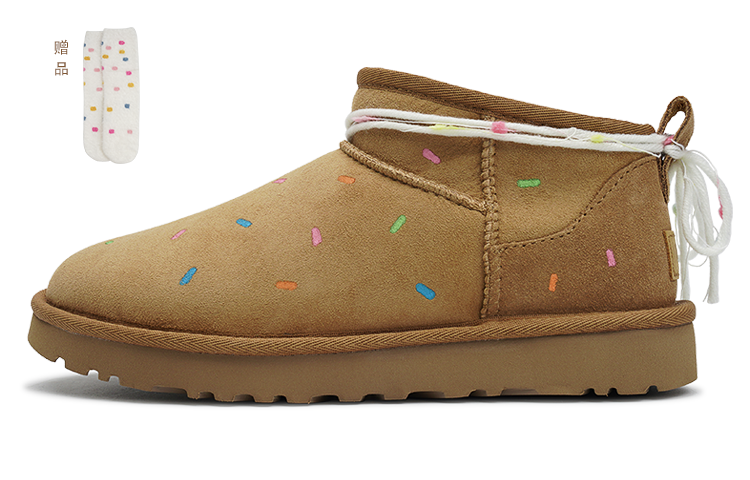 Order (W) [Zapatos Personalizados] UGG Classic Ultra Mini 'Canela Berry' 1116109-CHE(TeamI-女款甜甜糖粒K栗色)