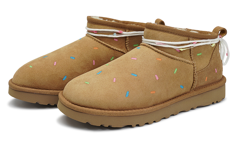 Shop (W) [Zapatos Personalizados] UGG Classic Ultra Mini 'Canela Berry' 1116109-CHE(TeamI-女款甜甜糖粒K栗色)
