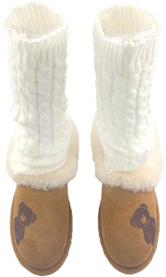 【訂製球鞋】 UGG 一腳蹬加絨 復古學院 栗子熊 疊疊襪套 加厚保暖 逃出日記 高筒 雪地靴 女款 栗色 Purchase 【訂製球鞋】 UGG 一腳蹬加絨 復古學院 栗子熊 疊疊襪套 加厚保暖 逃出日記 高筒 雪地靴 女款 栗色