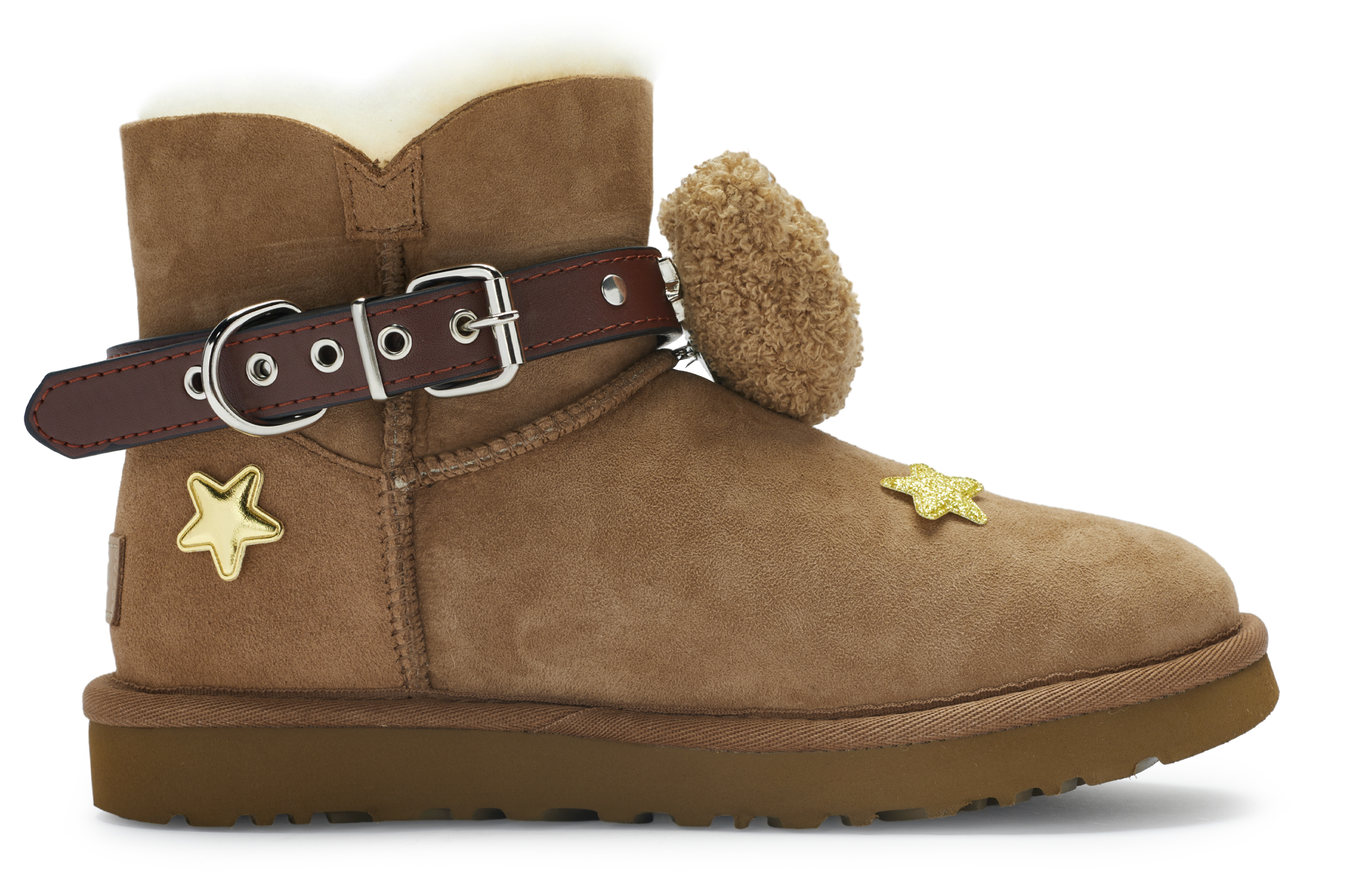 Order (W) [Sepatu Kustom] UGG Mini Bailey Bow II 'Chestnut Star Party' 1016422-CHE(Team80-女款星星派对)