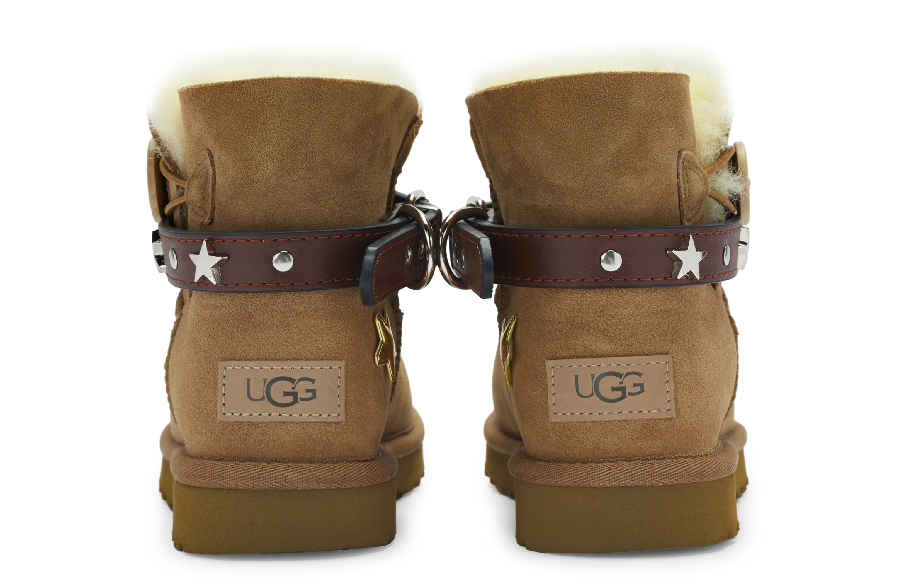 Shop (W) [Sepatu Kustom] UGG Mini Bailey Bow II 'Chestnut Star Party' 1016422-CHE(Team80-女款星星派对)