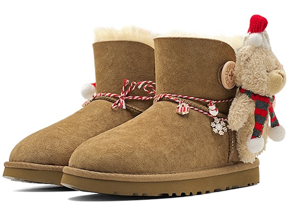 (W) UGG ミニ ベイリー ボウ II '栗色クリスマスベア'(女性用カスタムシューズ) 1016422-CHE(TeamS-圣诞小熊-) Purchase (W) UGG ミニ ベイリー ボウ II '栗色クリスマスベア'(女性用カスタムシューズ) 1016422-CHE(TeamS-圣诞小熊-)