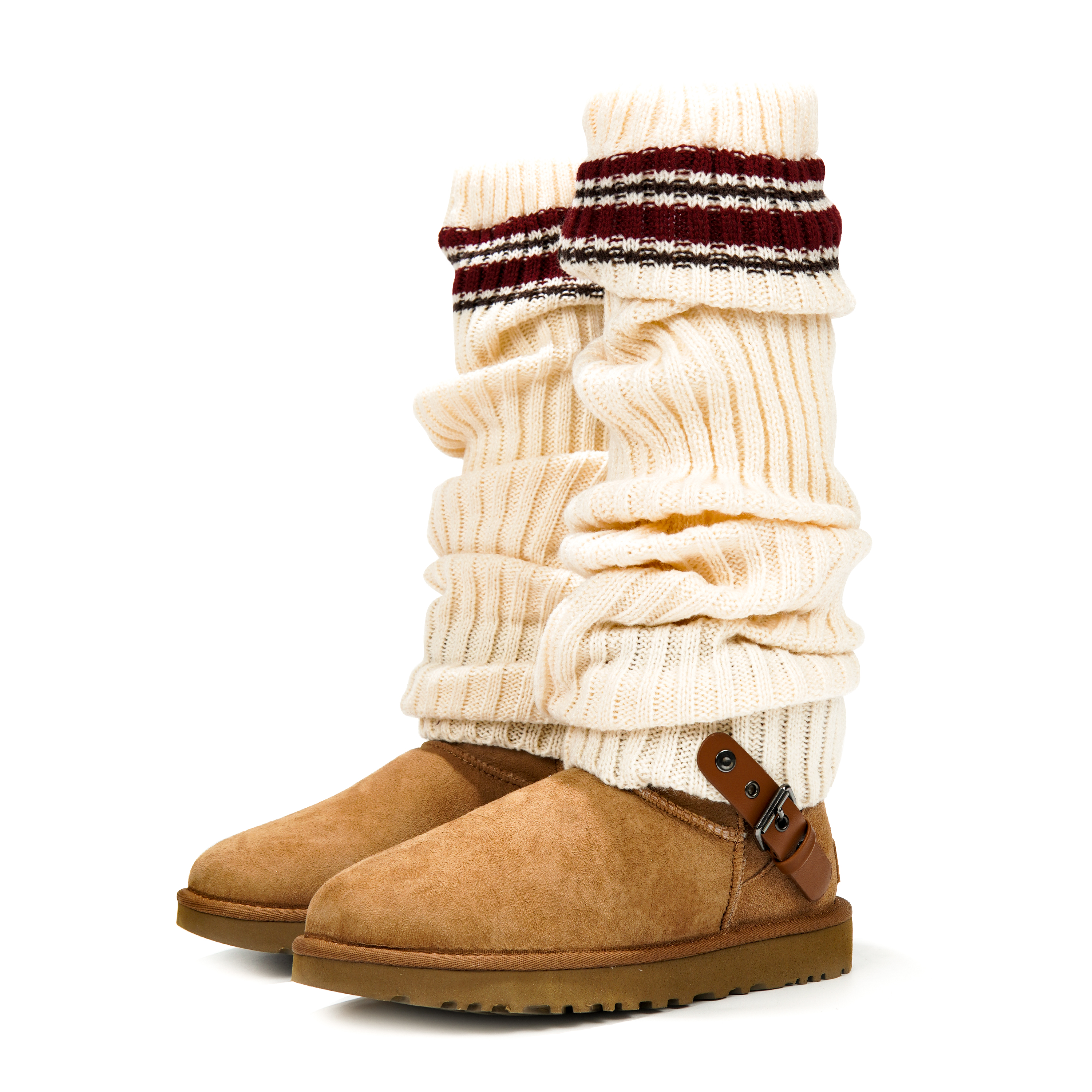 [Custom Shoes] (W) UGG three times experiment studio Classic Mini 'Maillard Brown-White-Red' 圖 3