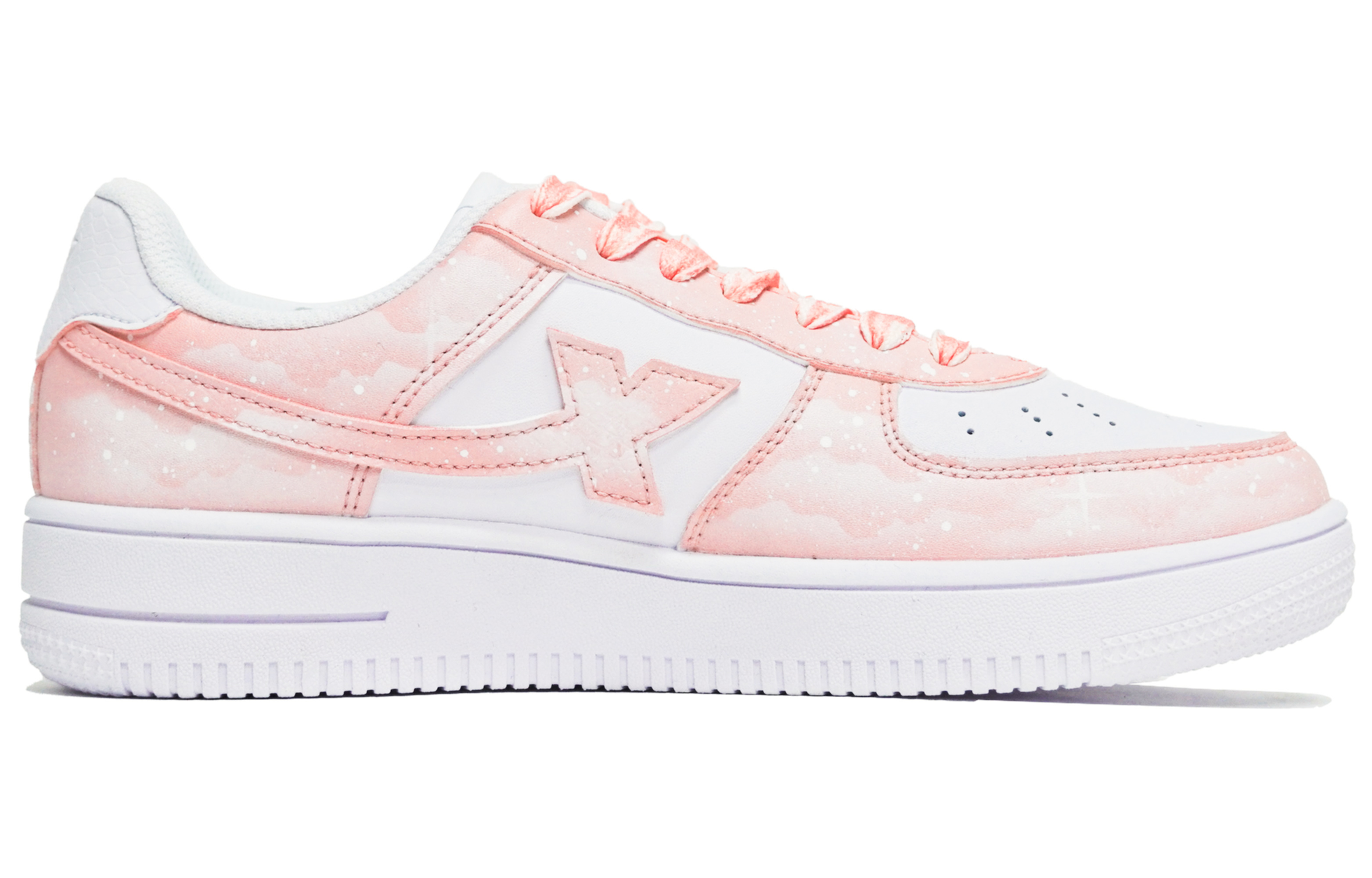 Order (W) 【定制鞋款】特步361度 x ABLOODING '粉色星云-星空' 881218319851白色(Team14-女粉S-Box)