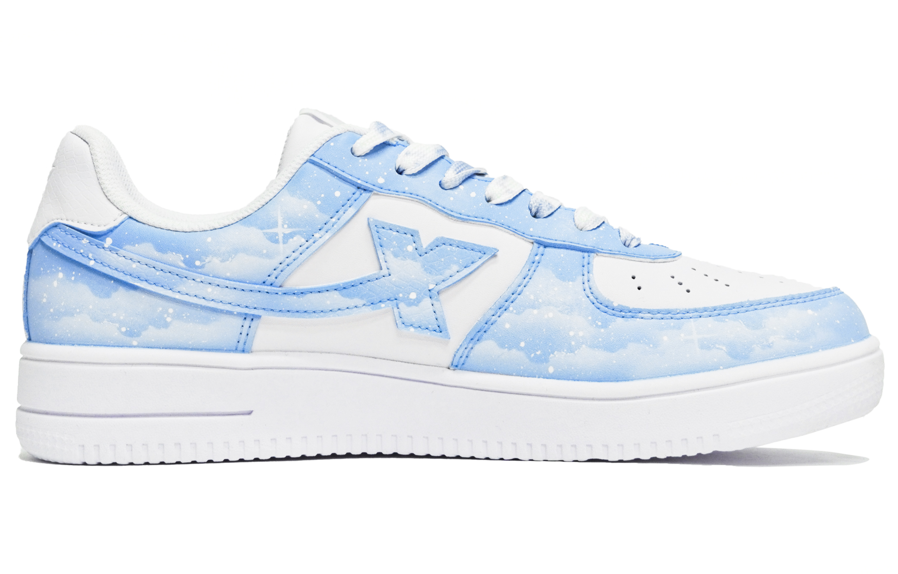 Order (W) [Zapatos Personalizados] Xtep ABLOODING 'Nebulosa Azul' 881218319851白色(Team14-女蓝S-Box)