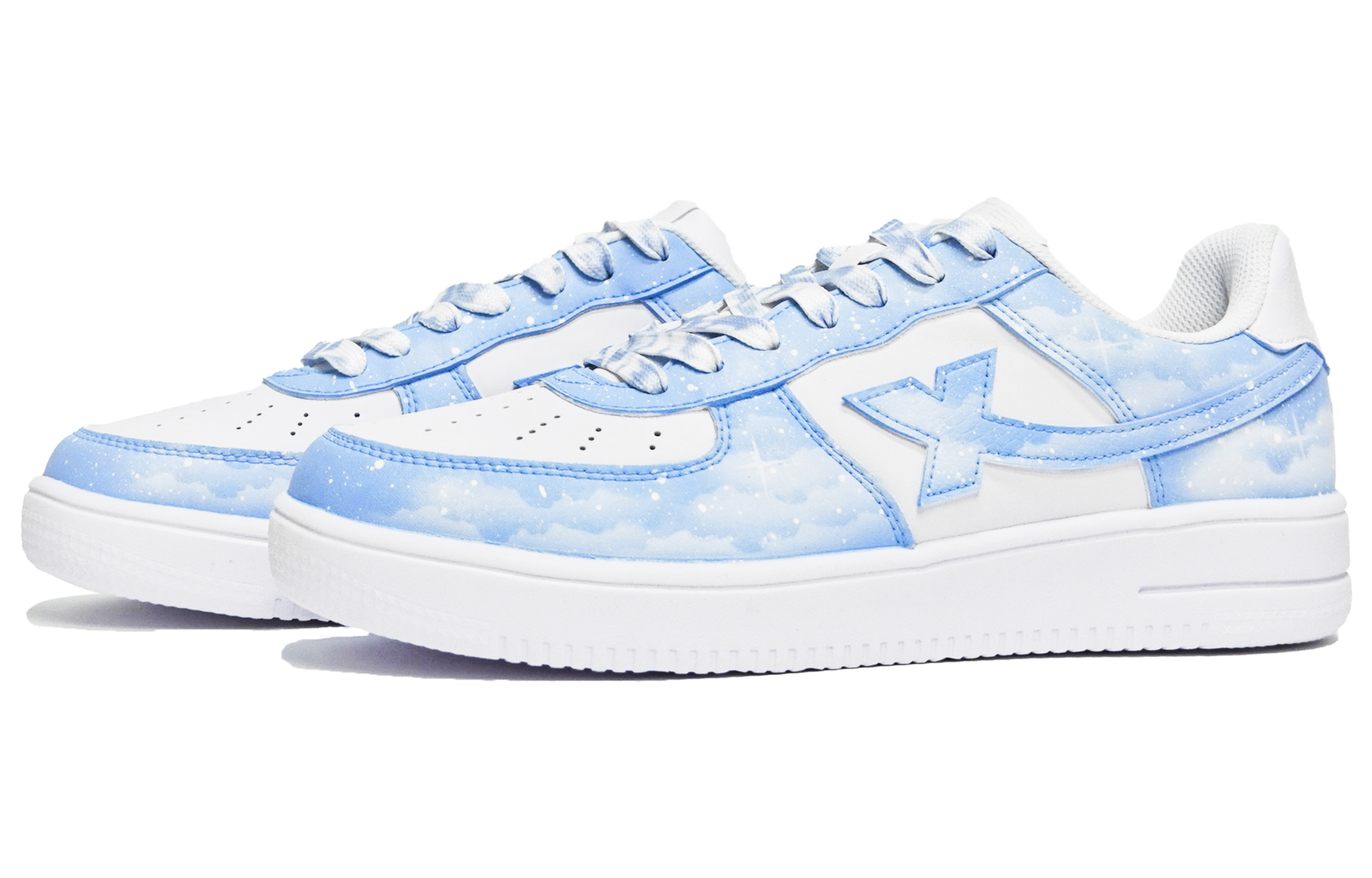 Lookbook (W) [Zapatos Personalizados] Xtep ABLOODING 'Nebulosa Azul' 881218319851白色(Team14-女蓝S-Box)
