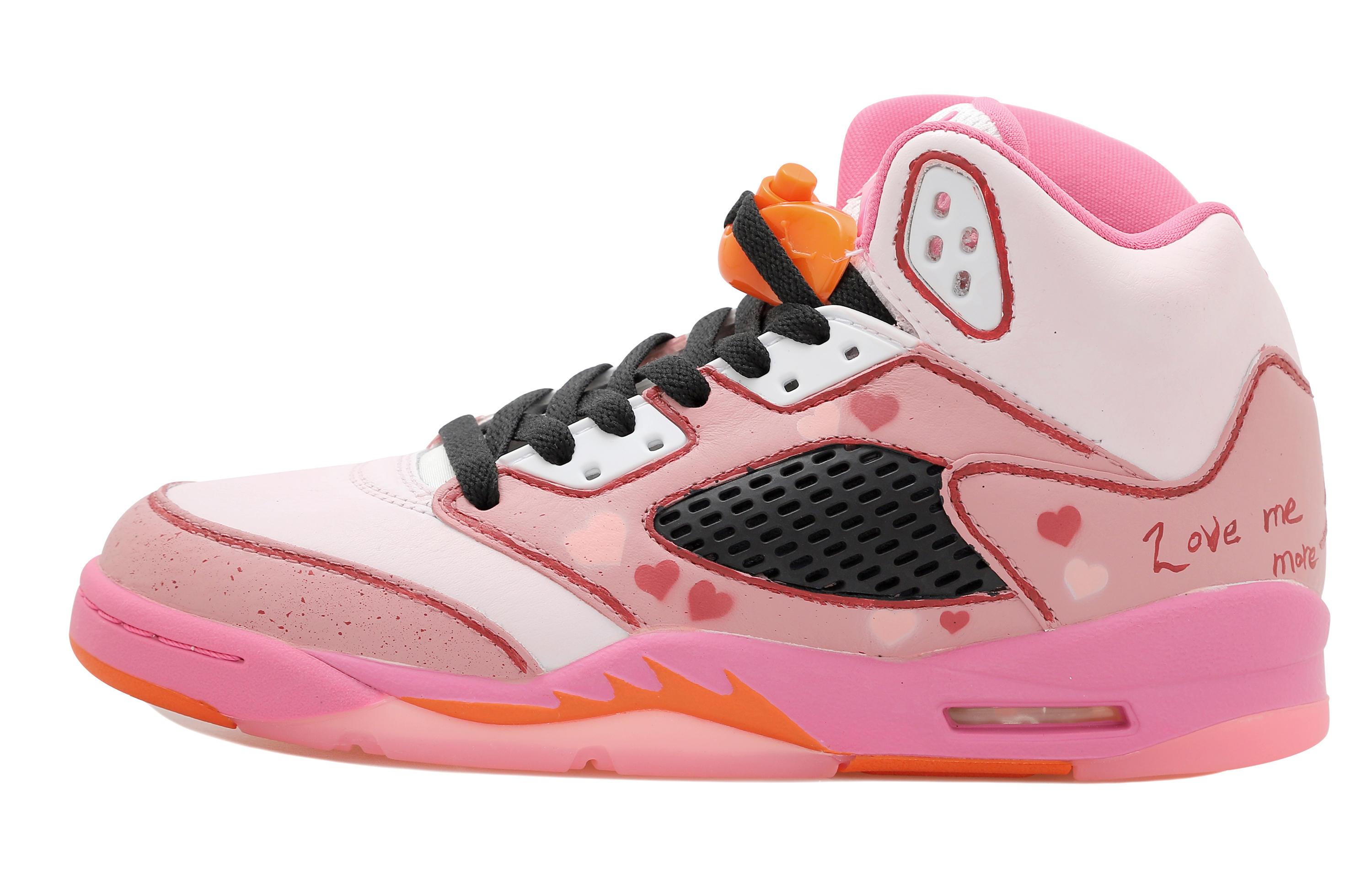 Buy (JR) [Custom Schoenen] Air Jordan 5 Retro High ''Roze Love Gradient'' 440892-168-458335