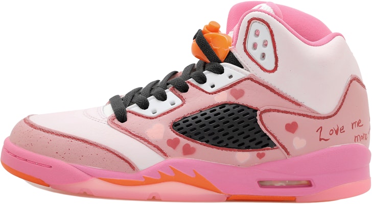 【訂製籃球鞋】Jordan Air Jordan 5 愛心 粉色愛情 夢幻 漸變 高筒 復古籃球鞋 GS 粉紅色 Buy 【訂製籃球鞋】Jordan Air Jordan 5 愛心 粉色愛情 夢幻 漸變 高筒 復古籃球鞋 GS 粉紅色