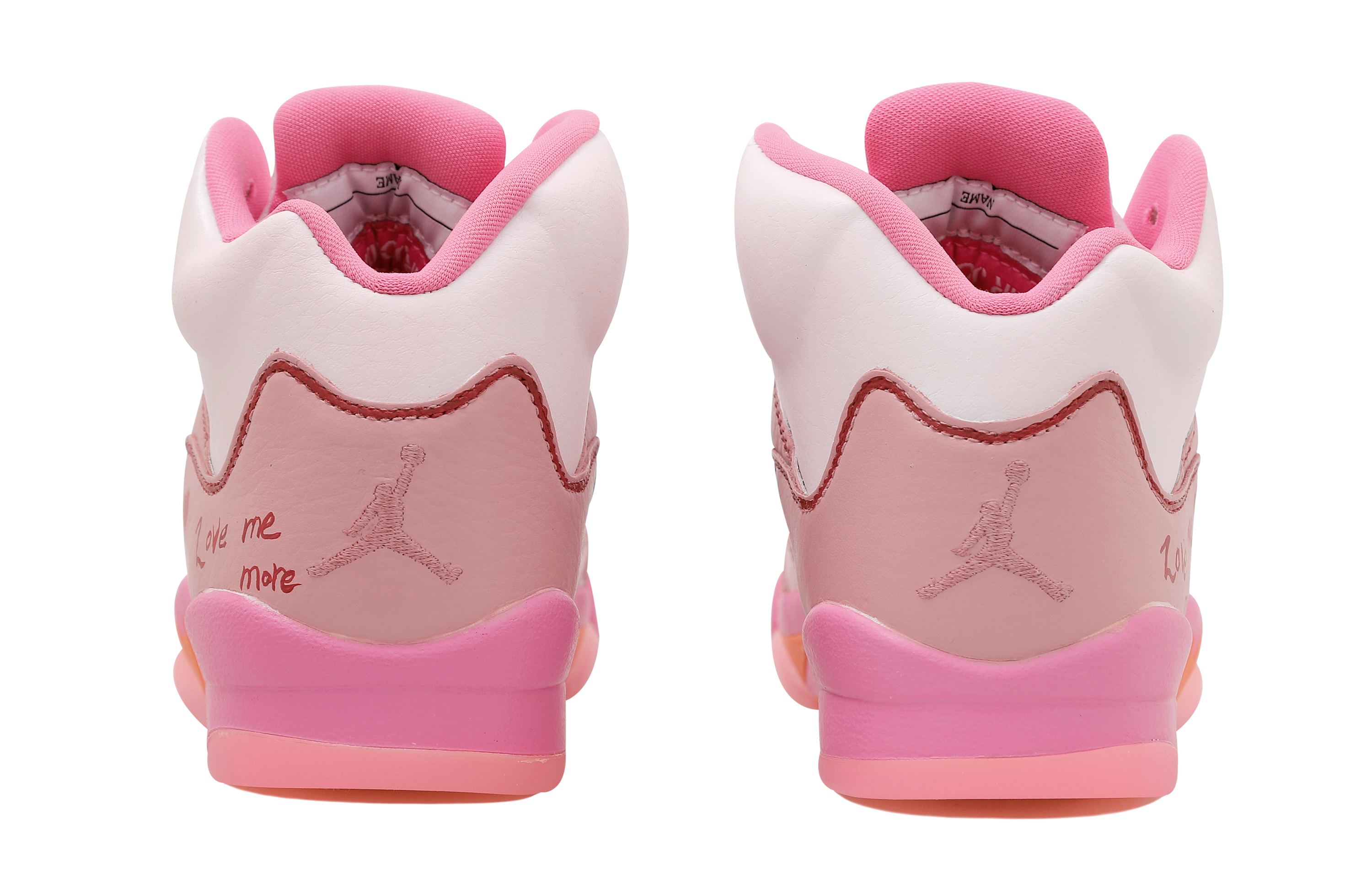 Shop (JR) [Sepatu Custom] Air Jordan 5 Retro Tinggi 'Gradasi Cinta Merah Muda' 440892-168-458335