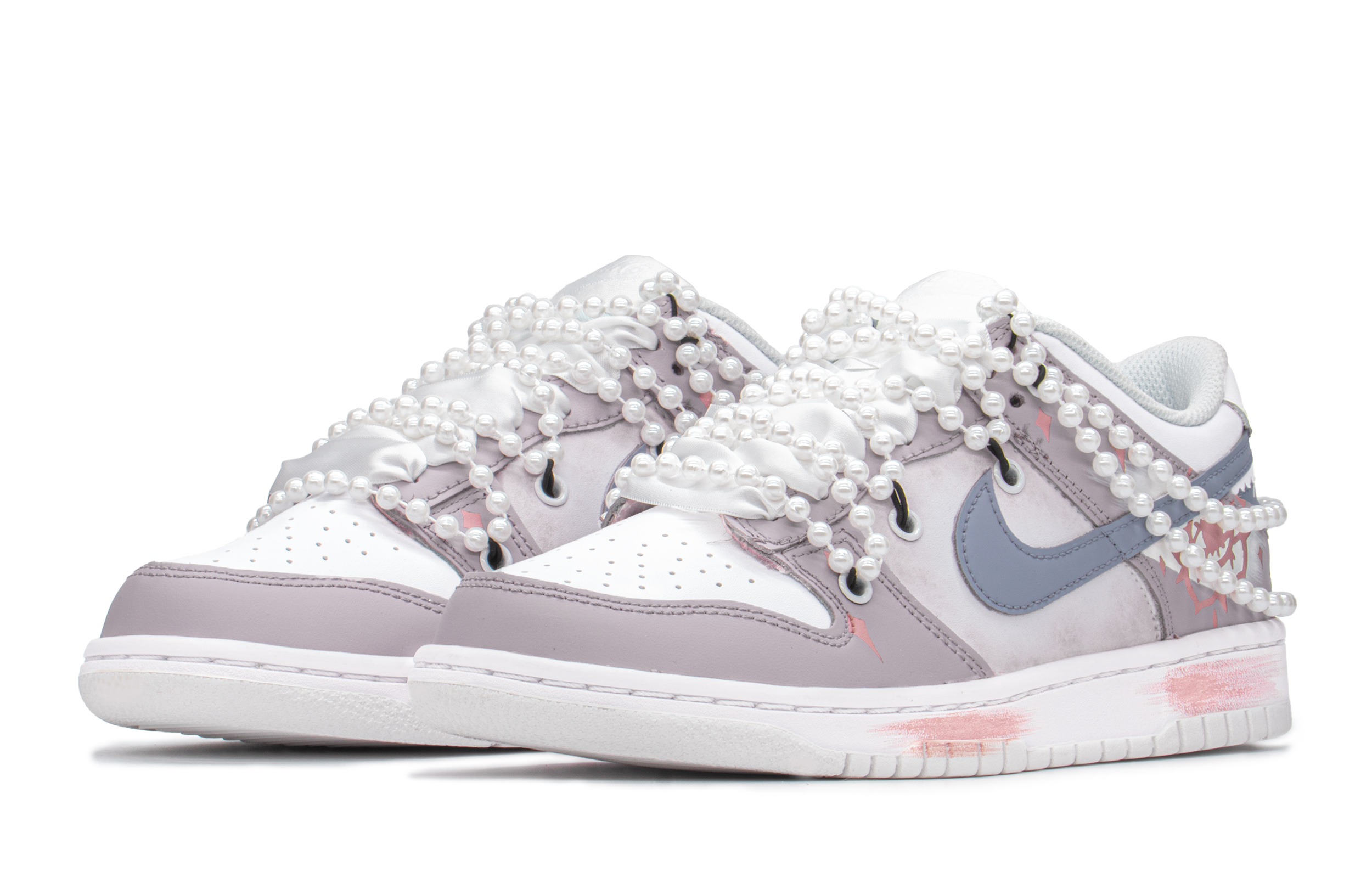Lookbook (JR) [Kasut Tersuai] Nike Dunk Low 'Grafiti Gradasi Bintang' DH9765-100(TeamA-DKL珍珠花女S-BOX)