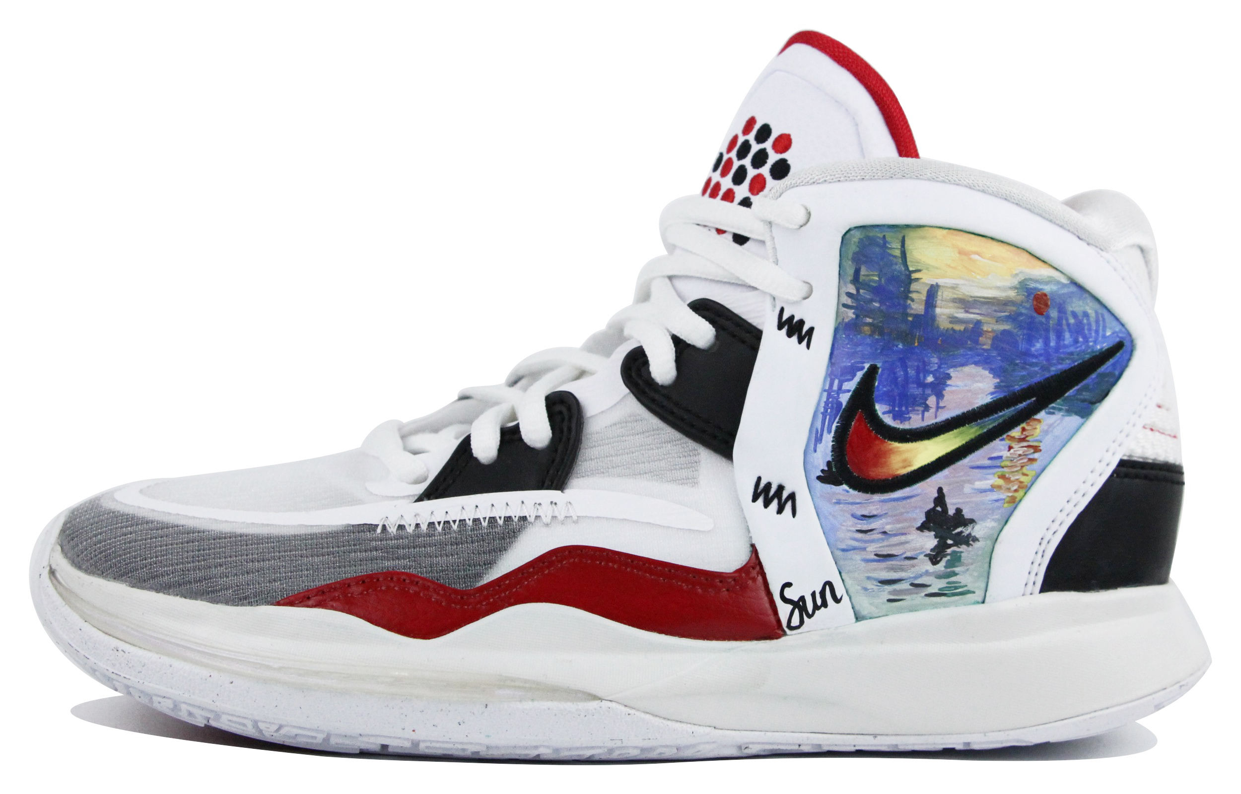 Buy (JR) [Kasut Custom] Nike Kyrie 8 Infinity 'Sunrise Biru Putih' DD0334-101(Team39-AMY62日出)