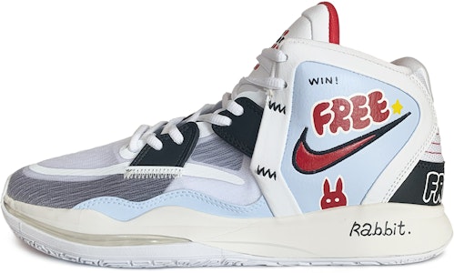 【定制球鞋】 大童 Nike Kyrie 8 Infinity EP 歐文8 惡魔小兔 防滑耐磨 中幫 兒童籃球鞋 白藍 Buy 【定制球鞋】 大童 Nike Kyrie 8 Infinity EP 歐文8 惡魔小兔 防滑耐磨 中幫 兒童籃球鞋 白藍