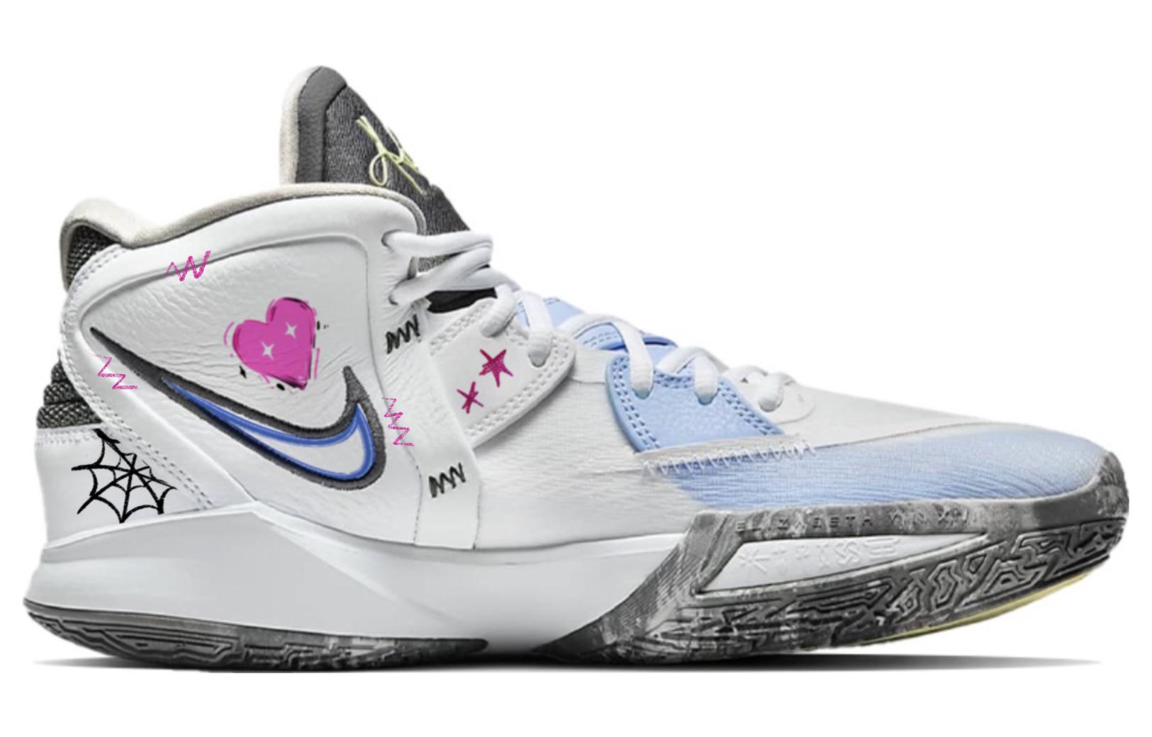 Order (JR) 【カスタムシューズ】(ユース) ナイキ カイリー 8 インフィニティ EP 'ホワイトブルーウェブ' DD0334-102(TeamD-大童款蛛网)