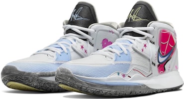 【定制球鞋】大童 Nike Kyrie 8 Infinity EP 歐文8 蜘蛛網 防滑耐磨 兒童籃球鞋 白藍 Lookbook 【定制球鞋】大童 Nike Kyrie 8 Infinity EP 歐文8 蜘蛛網 防滑耐磨 兒童籃球鞋 白藍