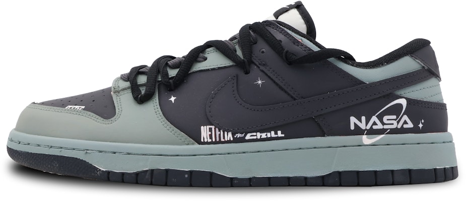 【定製球鞋】Nike Dunk Low NASA 學院風 小眾 高街 太空 無性別 塗鴉 百搭 低筒 滑板鞋 大童 黑色 Order 【定製球鞋】Nike Dunk Low NASA 學院風 小眾 高街 太空 無性別 塗鴉 百搭 低筒 滑板鞋 大童 黑色