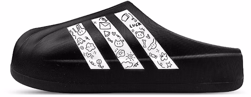 【訂製球鞋】 adidas originals AdiFOM Superstar 三葉草 趣味線條塗鴉 逃跑日記 EVA包頭拖鞋 男女款 藍黑黃 Buy 【訂製球鞋】 adidas originals AdiFOM Superstar 三葉草 趣味線條塗鴉 逃跑日記 EVA包頭拖鞋 男女款 藍黑黃