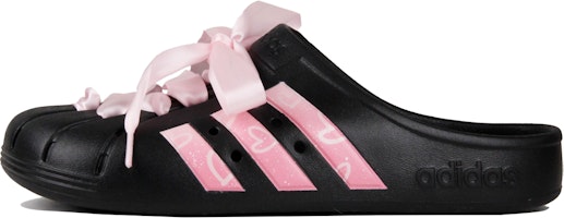 【定製球鞋】adidas ADILETTE CLOGS 洞洞鞋 愛心元素 粉色漸變 可拆絲帶 休閒搭配 塗鴉風格 男女皆宜 黑粉色調 Order 【定製球鞋】adidas ADILETTE CLOGS 洞洞鞋 愛心元素 粉色漸變 可拆絲帶 休閒搭配 塗鴉風格 男女皆宜 黑粉色調