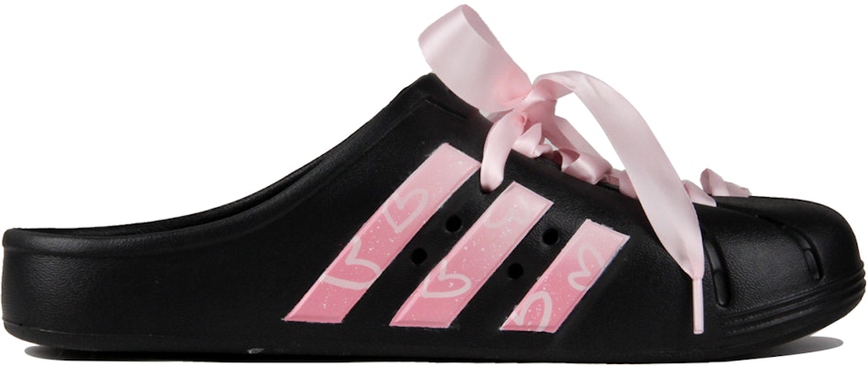Zapatillas Personalizadas adidas Adilette 'Graffiti Corazón Rosa Negro' GZ5886(TeamJ-520爱心渐变丝绸鞋带) Lookbook Zapatillas Personalizadas adidas Adilette 'Graffiti Corazón Rosa Negro' GZ5886(TeamJ-520爱心渐变丝绸鞋带)