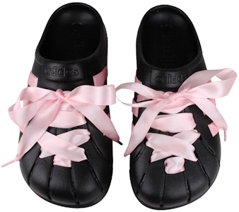 아디다스 아딜렛 클로그 '블랙 핑크 하트 그래피티' (커스텀) GZ5886(TeamJ-520爱心渐变丝绸鞋带) Purchase 아디다스 아딜렛 클로그 '블랙 핑크 하트 그래피티' (커스텀) GZ5886(TeamJ-520爱心渐变丝绸鞋带)