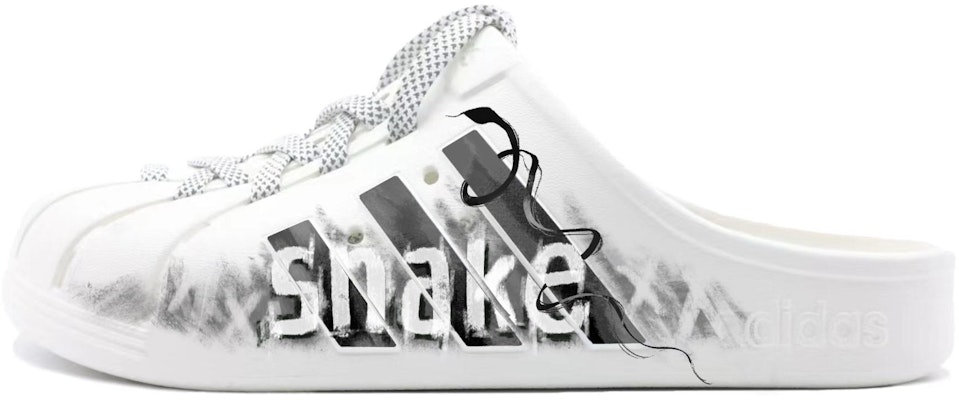 아디다스 아딜렛 클로그 '그라피티 오프화이트 블랙' (커스텀) JH9849(Team292-SNAKE1) Order 아디다스 아딜렛 클로그 '그라피티 오프화이트 블랙' (커스텀) JH9849(Team292-SNAKE1)