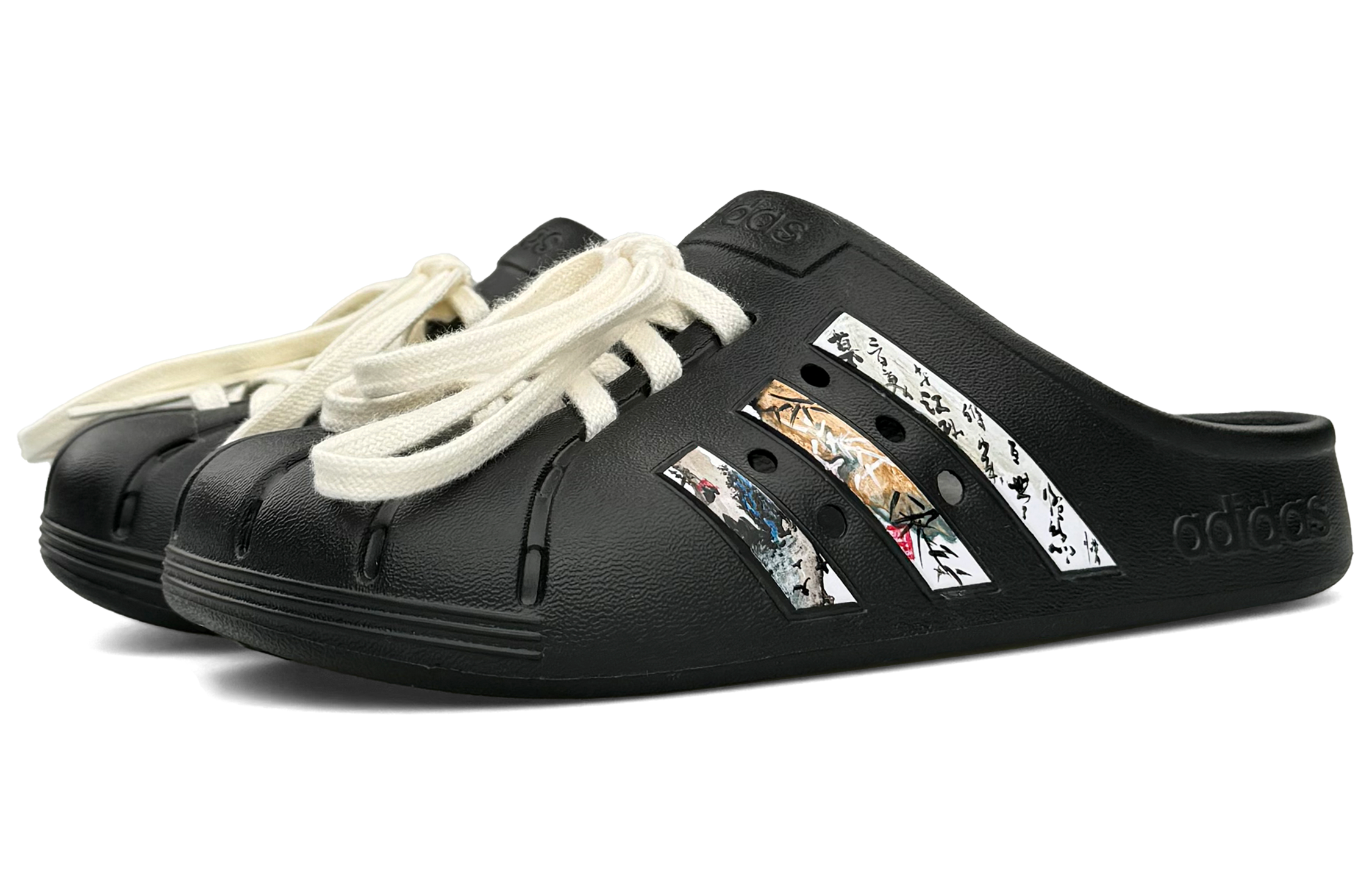 Details for [定制鞋款] adidas Adilette 便鞋 '墨染瓷器' GZ5886(Team13-墨染白瓷)