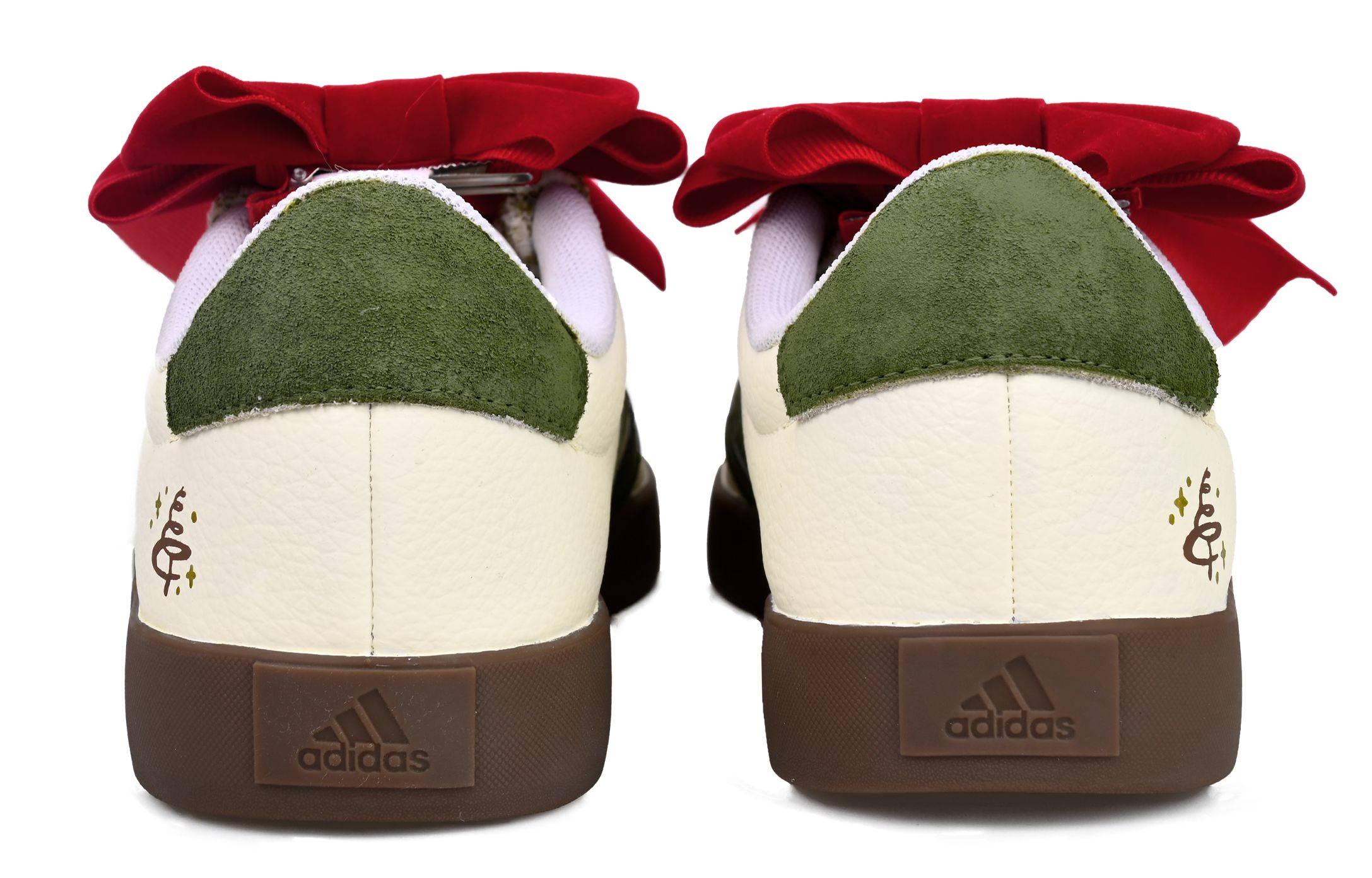 Purchase [Zapatos Personalizados] adidas Court 3.0 'Lazo Navideño Rojo Verde Crema' ID8797(Team33-圣诞结-男女同款-)