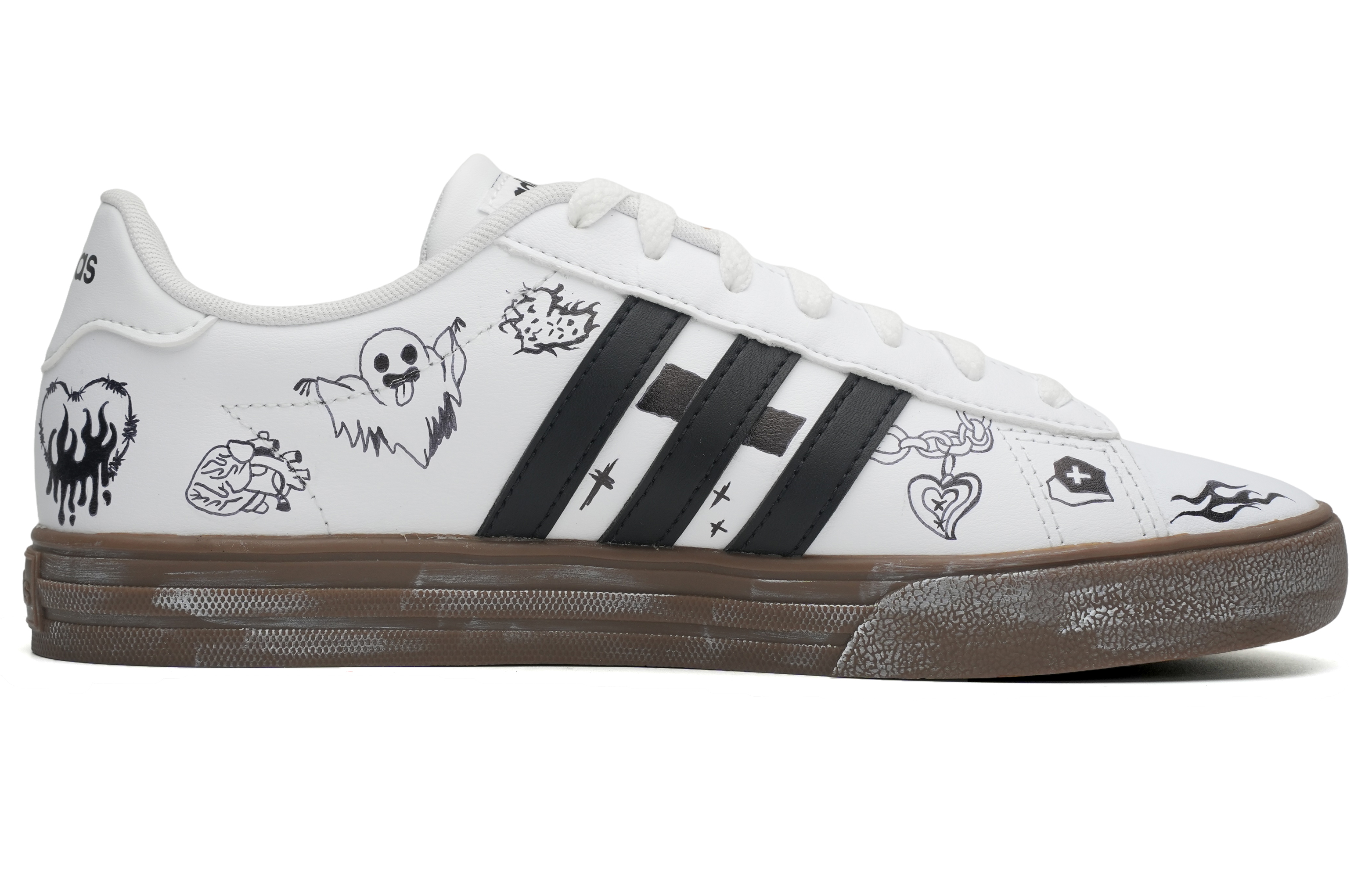 [Custom Shoes] adidas Neo Daily 2.0 'Gothic Graffiti White-Black' 圖 2