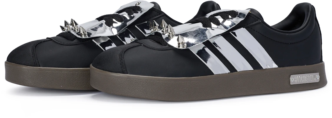 【定製球鞋】 adidas neo Vl Court 811製造 五金故事 搖滾龐克風 鉚釘 低筒 板鞋 男女同款 黑銀 Shop 【定製球鞋】 adidas neo Vl Court 811製造 五金故事 搖滾龐克風 鉚釘 低筒 板鞋 男女同款 黑銀