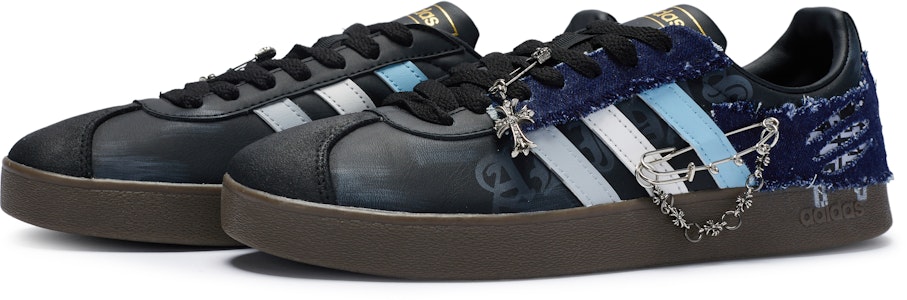 【訂製球鞋】adidas neo Vl Court 811製作 信仰不滅 克羅心 牛仔縫補 低筒 板鞋 男女同款 黑藍白灰 Shop 【訂製球鞋】adidas neo Vl Court 811製作 信仰不滅 克羅心 牛仔縫補 低筒 板鞋 男女同款 黑藍白灰