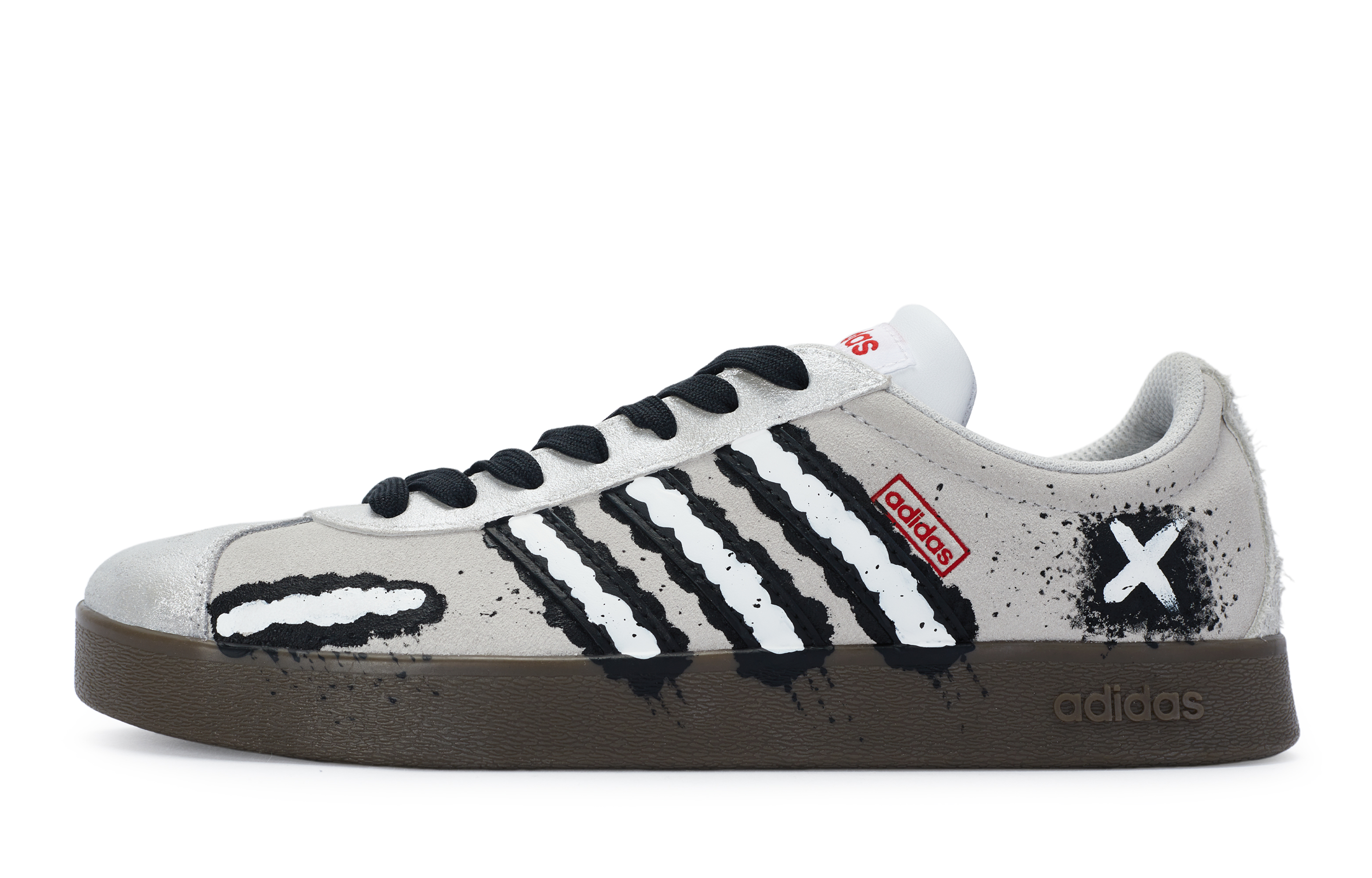 [Custom Shoes] adidas Neo Vl Court 811 'Dark Grey-Black-Silver White'