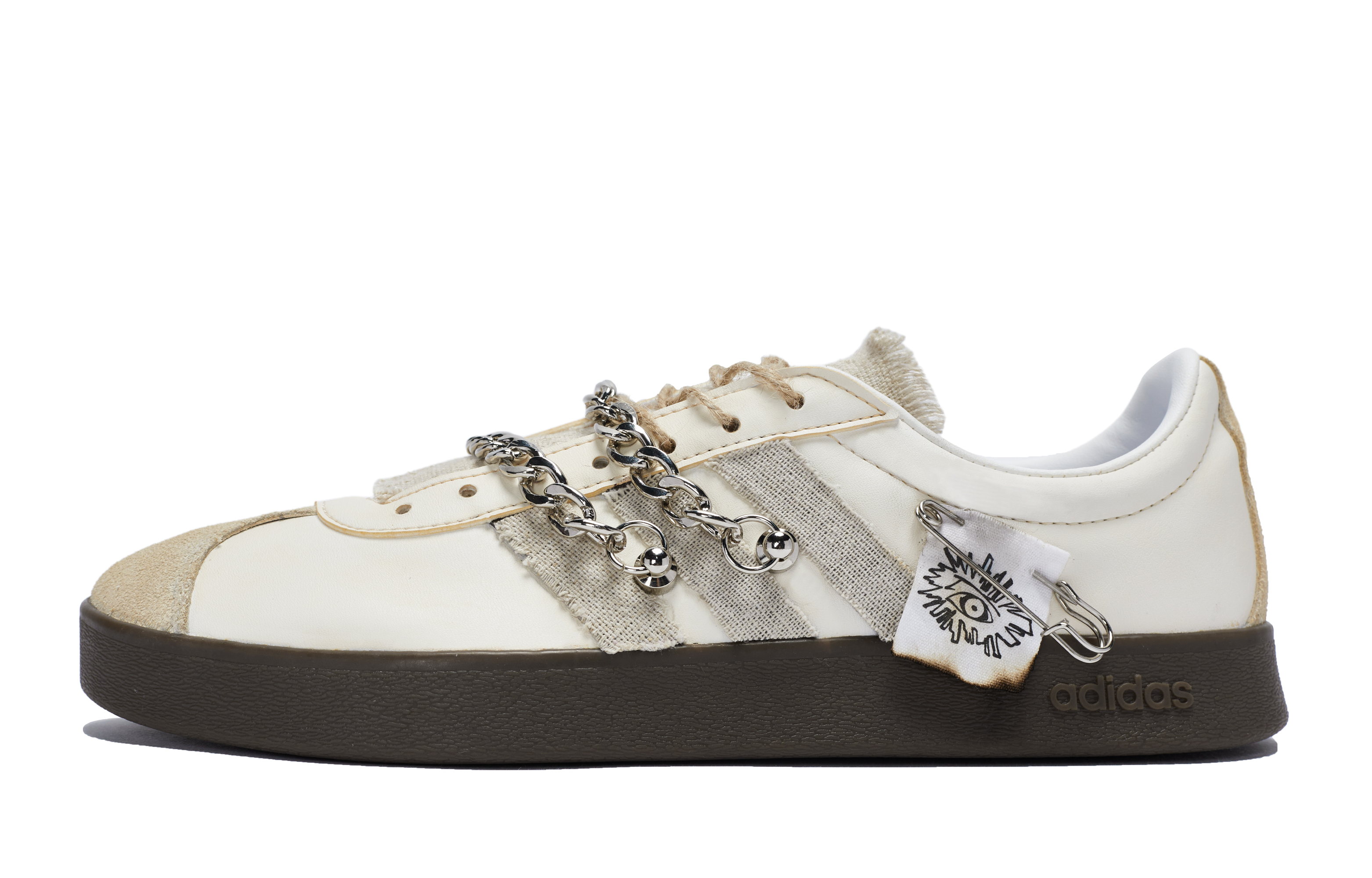 Order 【訂製球鞋】 adidas neo Vl Court 811製造 可可西里 沙漠 金屬鍊 低筒 板鞋 男女款 米色