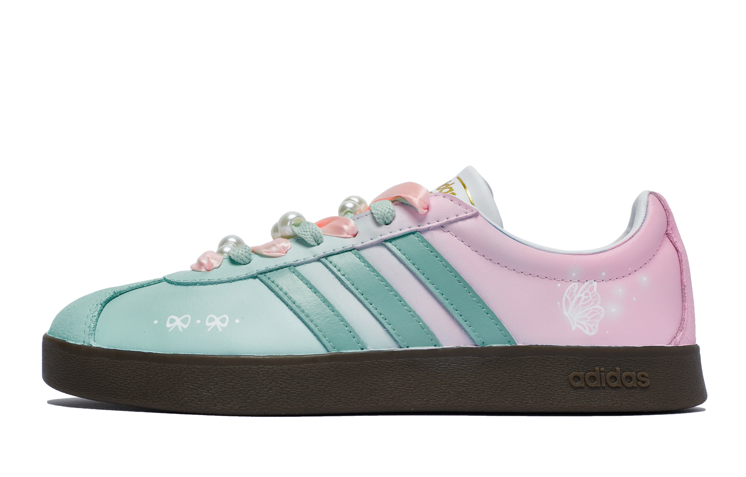 [Custom Shoes] adidas neo VL Court 811 'Mint Green Pink Butterfly Lover' 圖 3