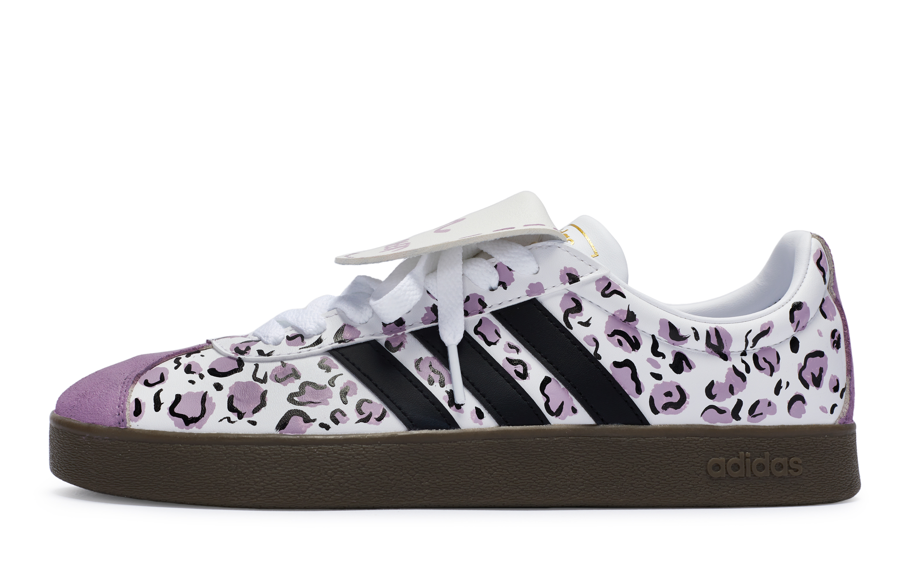 [Custom Shoes] adidas neo VL Court 811 'Purple Leopard' 圖 2