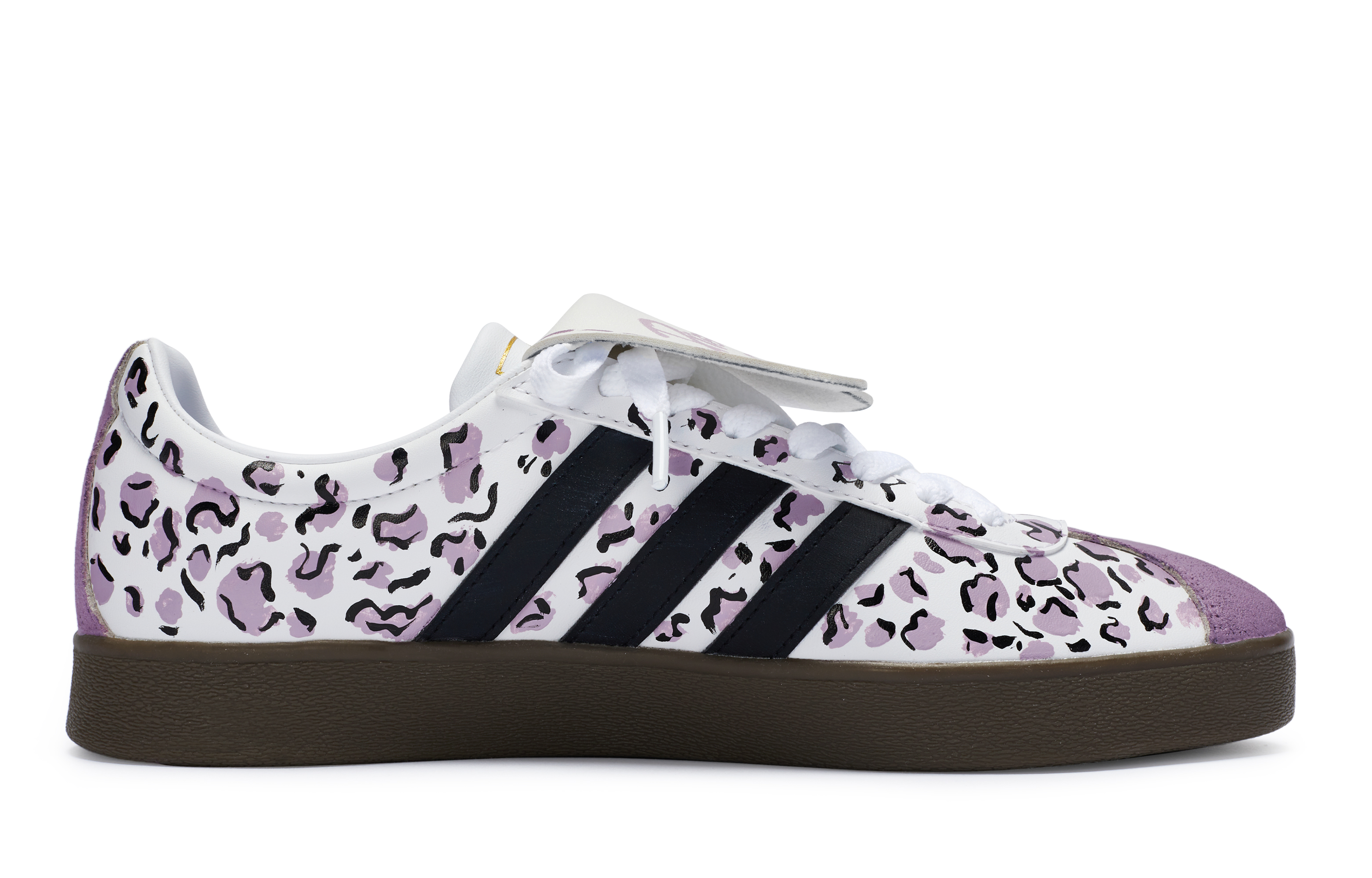 [Custom Shoes] adidas neo VL Court 811 'Purple Leopard' 圖 3
