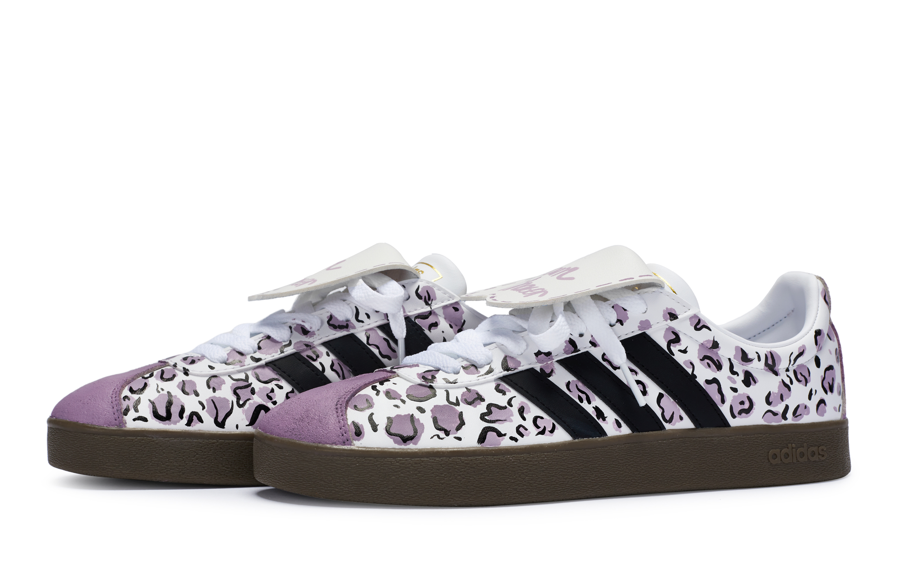 [Custom Shoes] adidas neo VL Court 811 'Purple Leopard' 圖 4