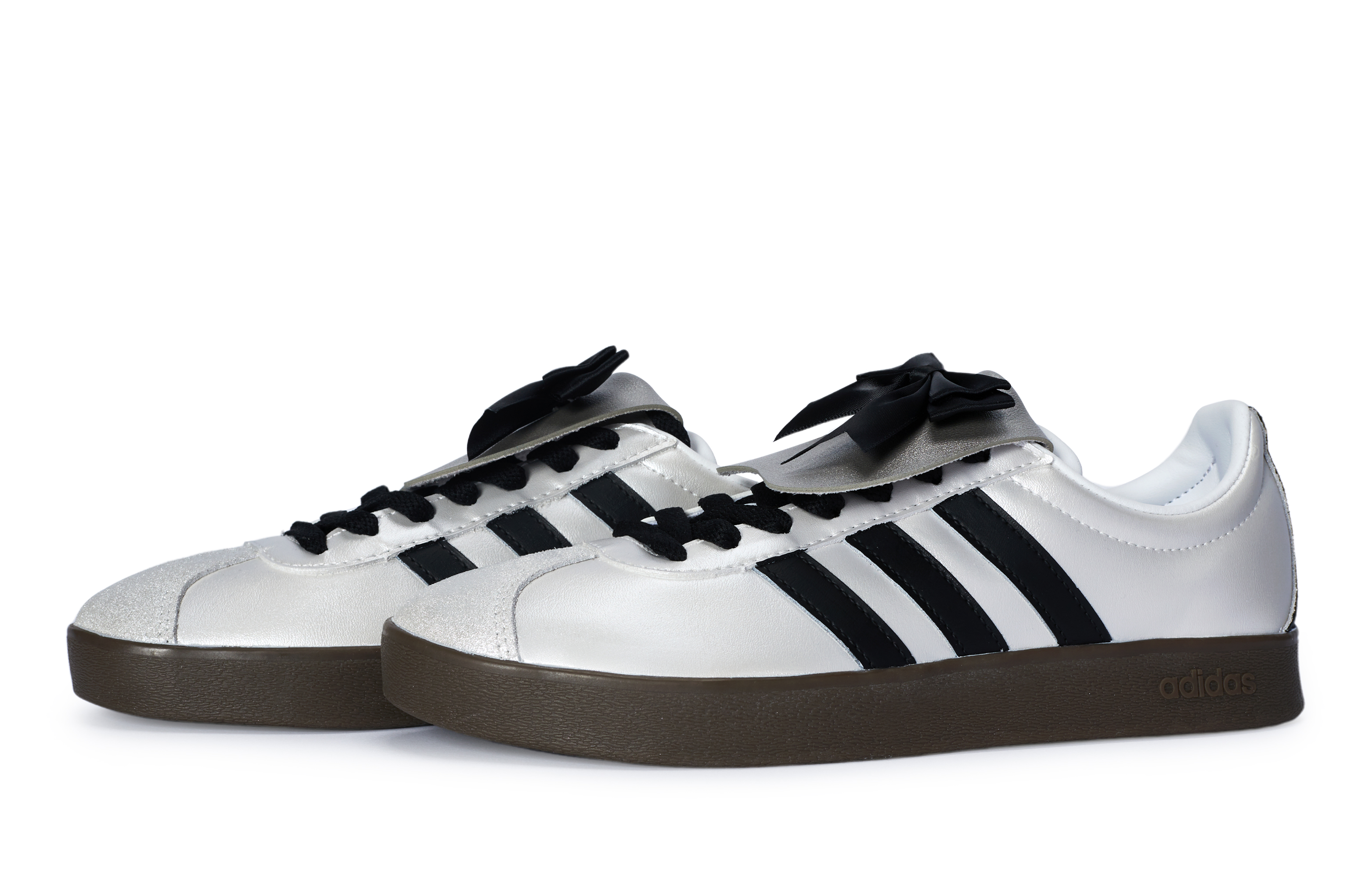 [Custom Shoes] adidas Neo VL Court 811 'Silver Mist Princess - Ballet Bow' 圖 4