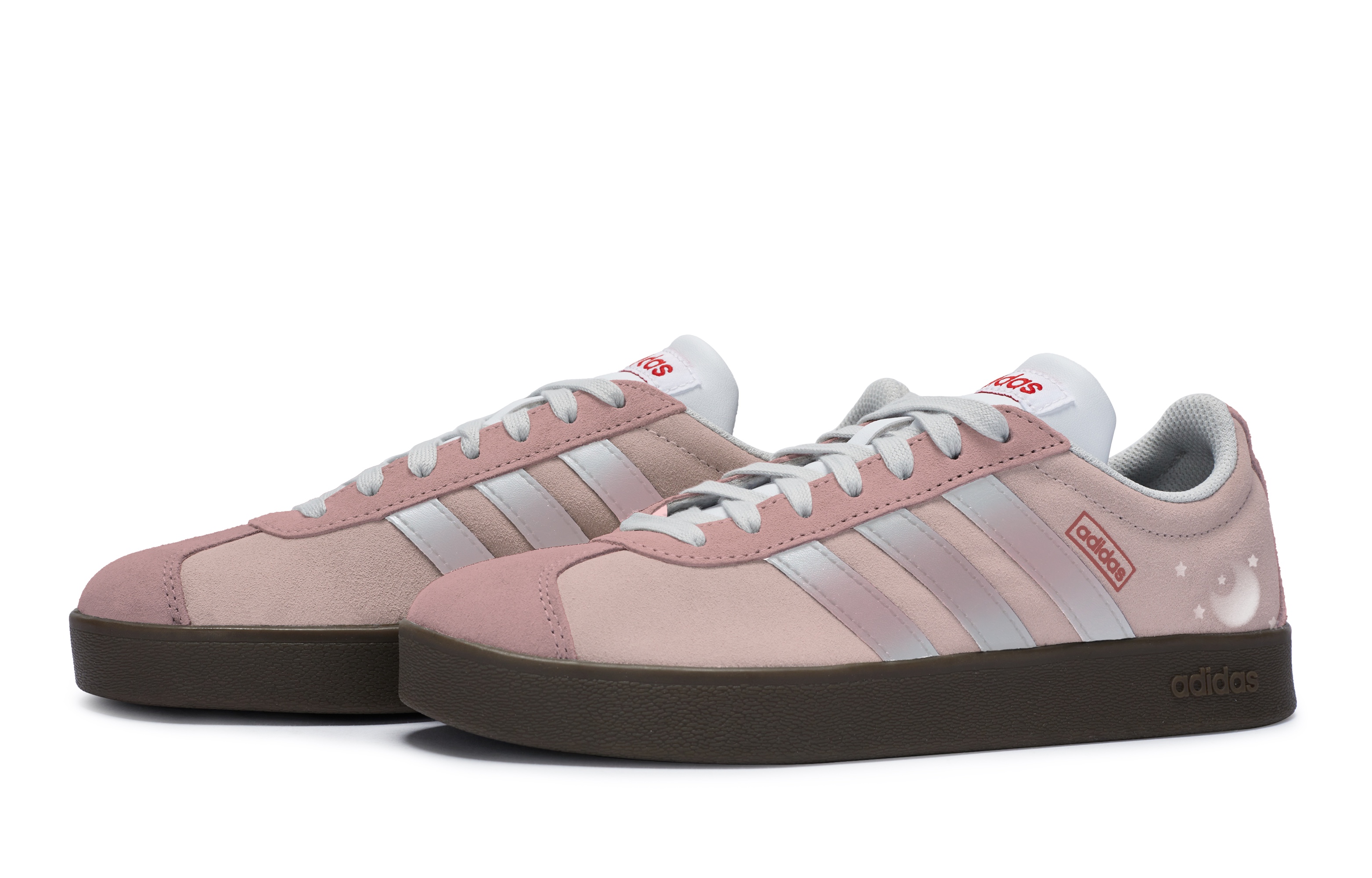 Shop [Sepatu Kustom] adidas Neo VL Court 811 'Starlit Fairytale Pink Silver' HQ1802(Team80-男女同款星月童话)