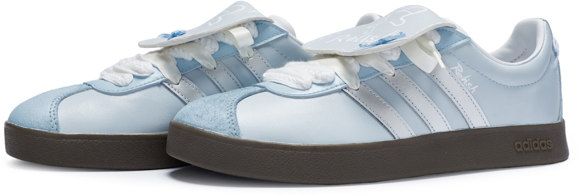 【訂製球鞋】 adidas neo Vl Court 811製造 芭蕾曼舞 芭蕾風 蝴蝶結 低筒 帆布鞋 男女款 粉藍銀 Shop 【訂製球鞋】 adidas neo Vl Court 811製造 芭蕾曼舞 芭蕾風 蝴蝶結 低筒 帆布鞋 男女款 粉藍銀