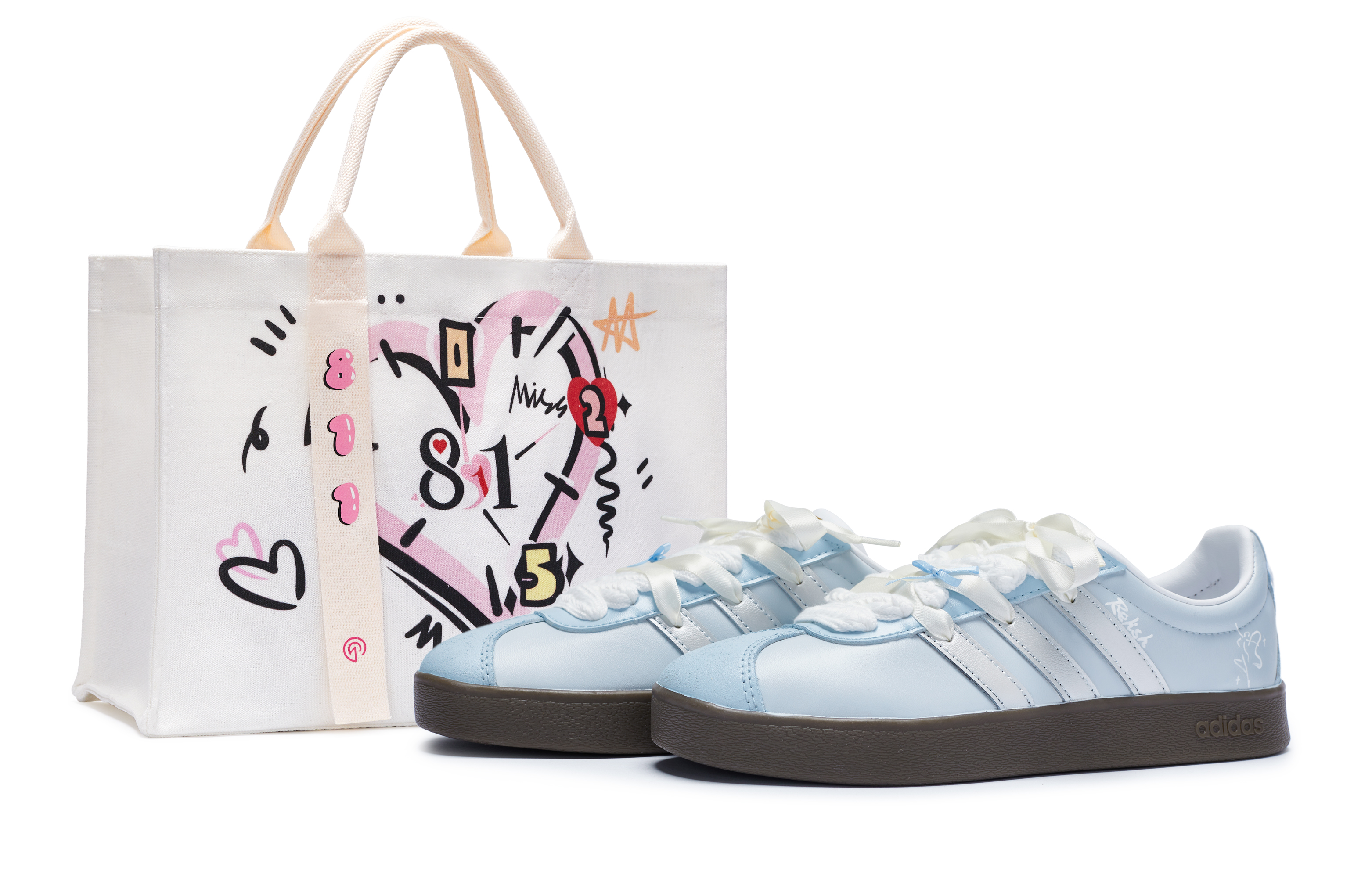 [Custom Shoes] adidas neo VL Court 'Ballet Breeze'