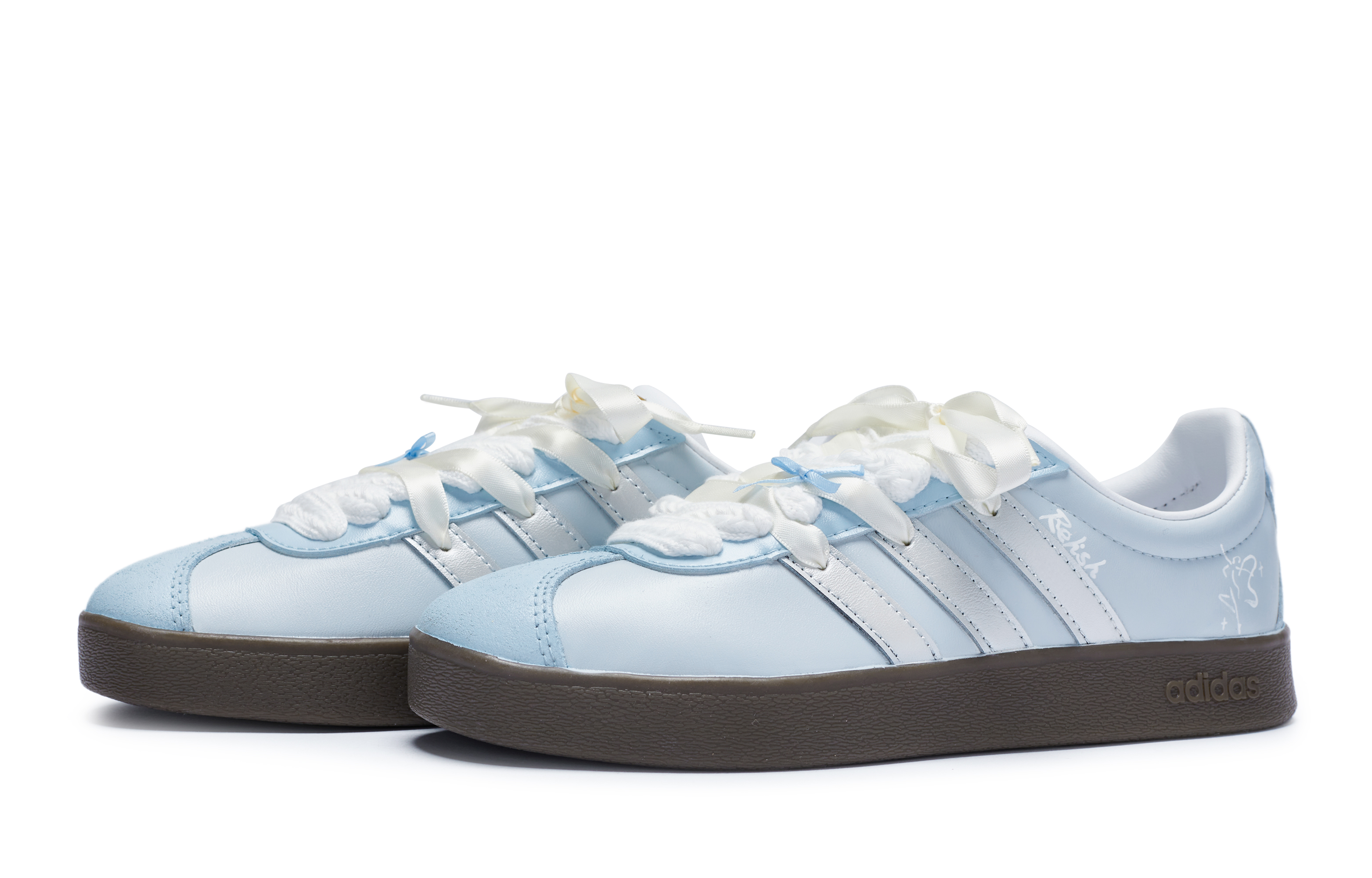 Shop 아디다스 네오 VL 코트 '발레 브리즈' 커스텀 슈즈 ID6015(Team80-男女轻风芭蕾S-BOX)